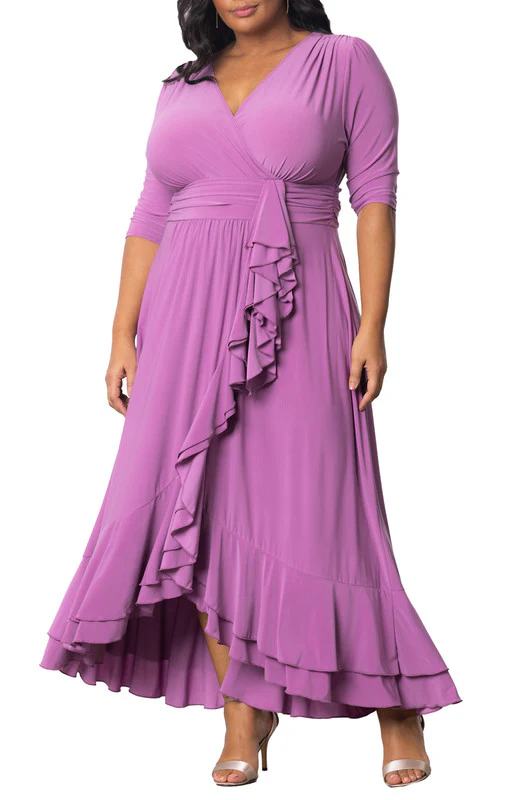 Veronica Ruffled Evening Gown - Plus - Image 5