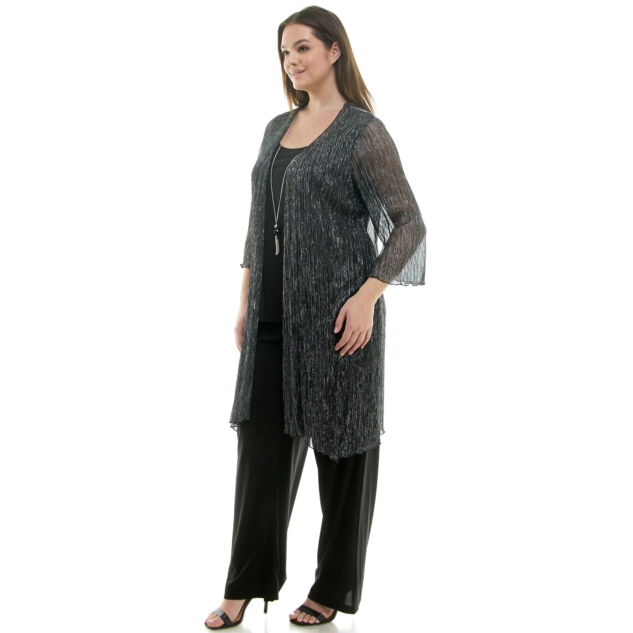 2Fer Pant Set w/ Detachable Necklace - Plus - Image 4