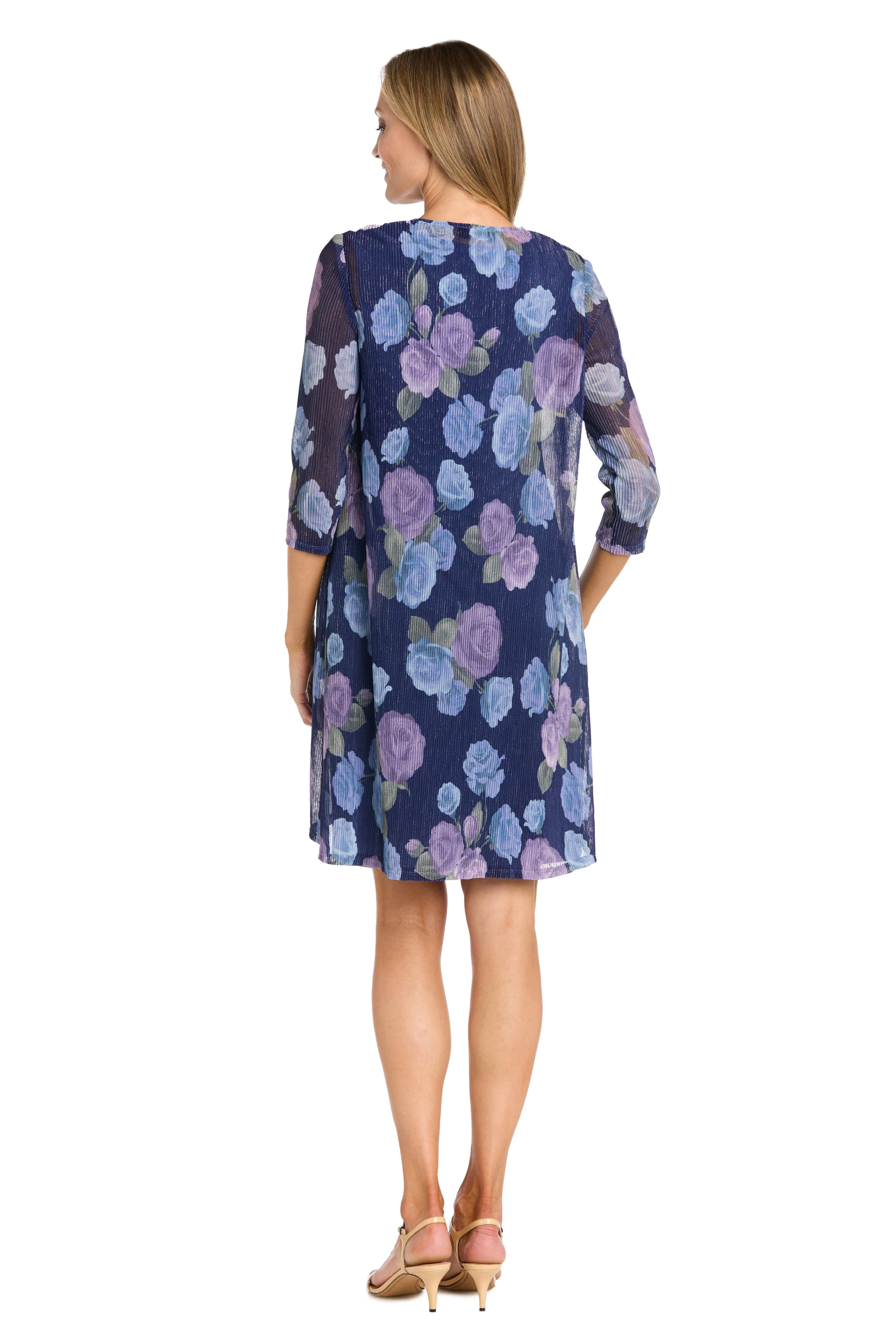 R & M Richards 2 Piece Jacket Dress in Cadet/Periwinkle - Image 3