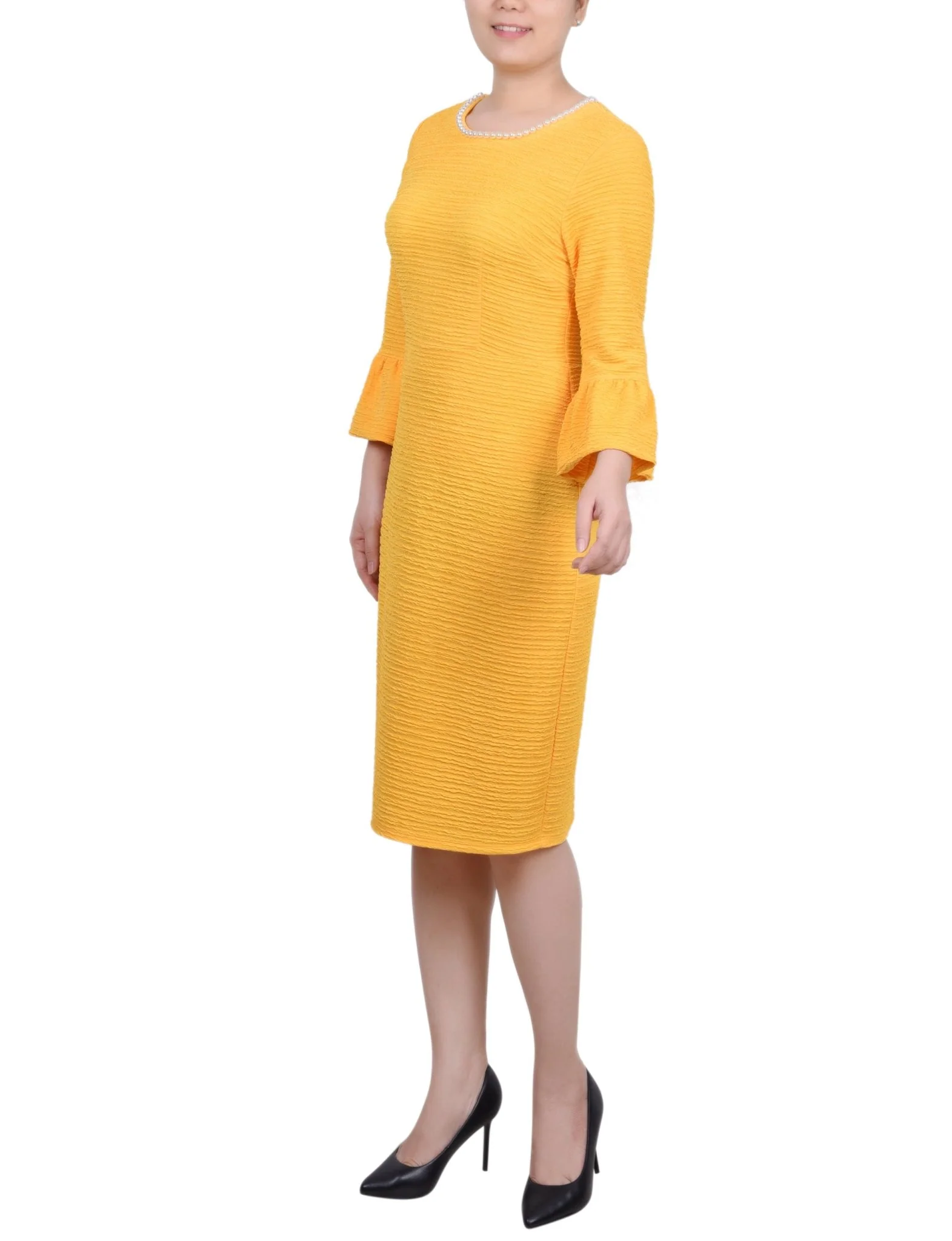 3/4 Length Pearl Detail Dress - Petite - Image 14
