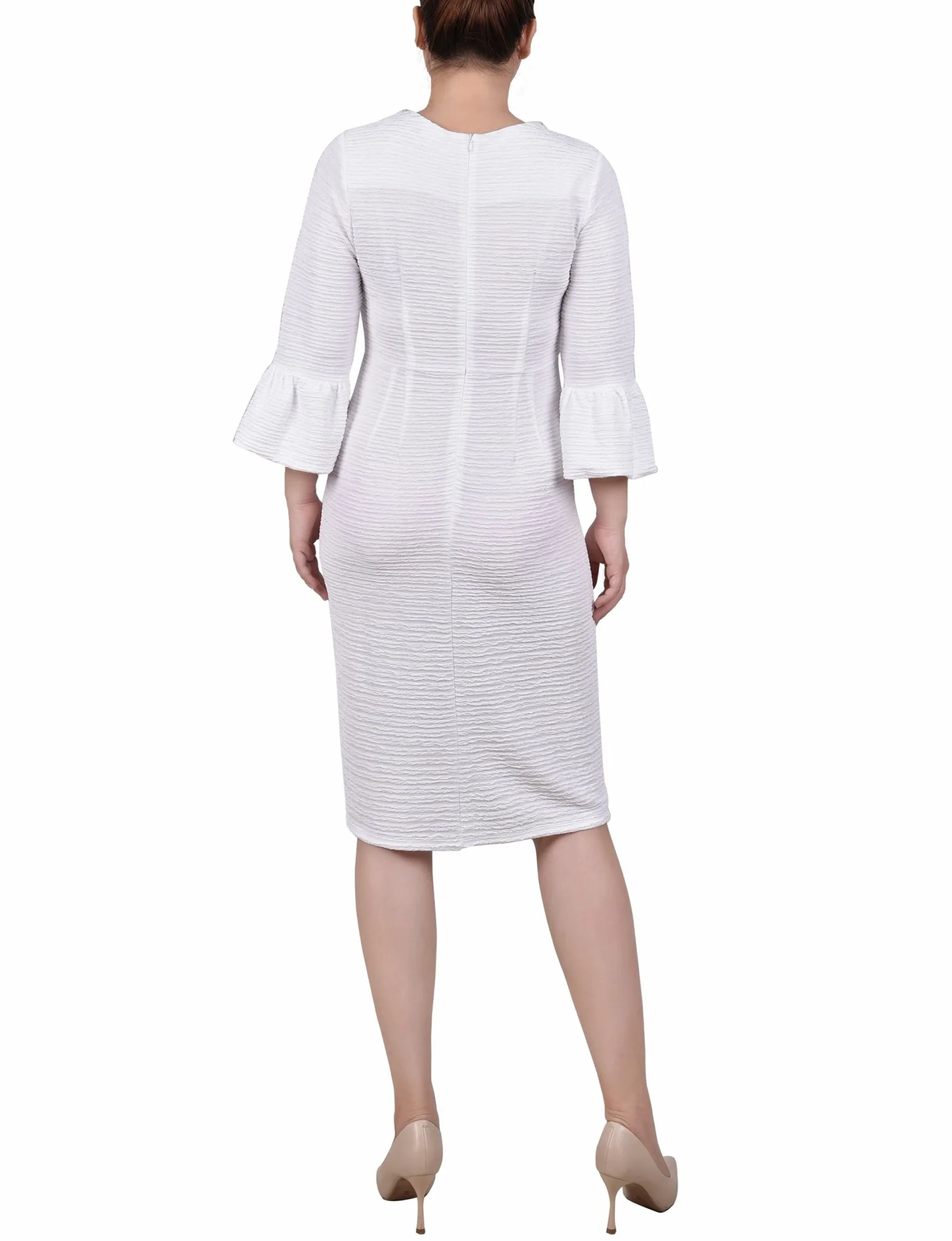 3/4 Length Pearl Detail Dress - Petite - Image 8