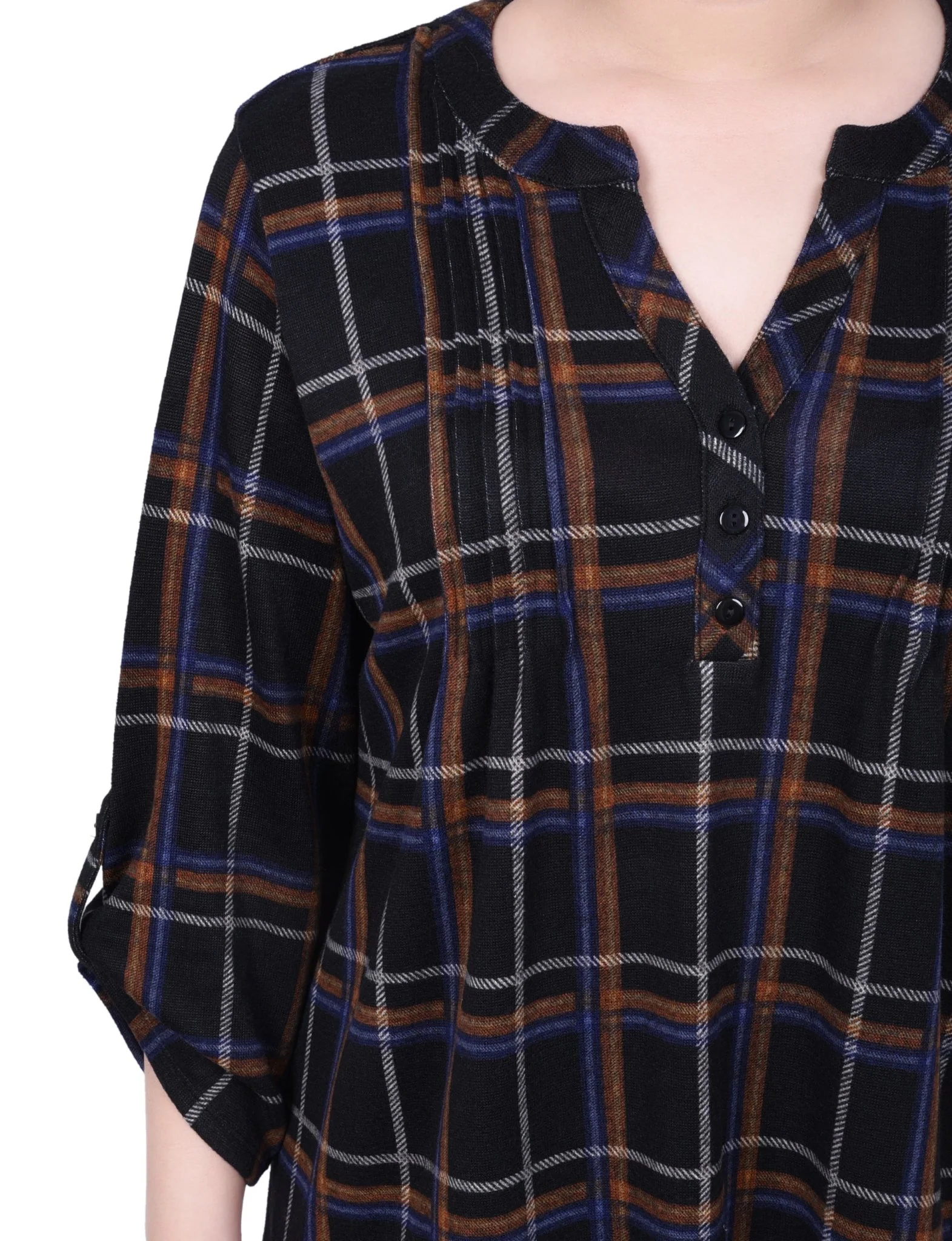 3/4 Length Roll Sleeve Top - Petite - Image 11