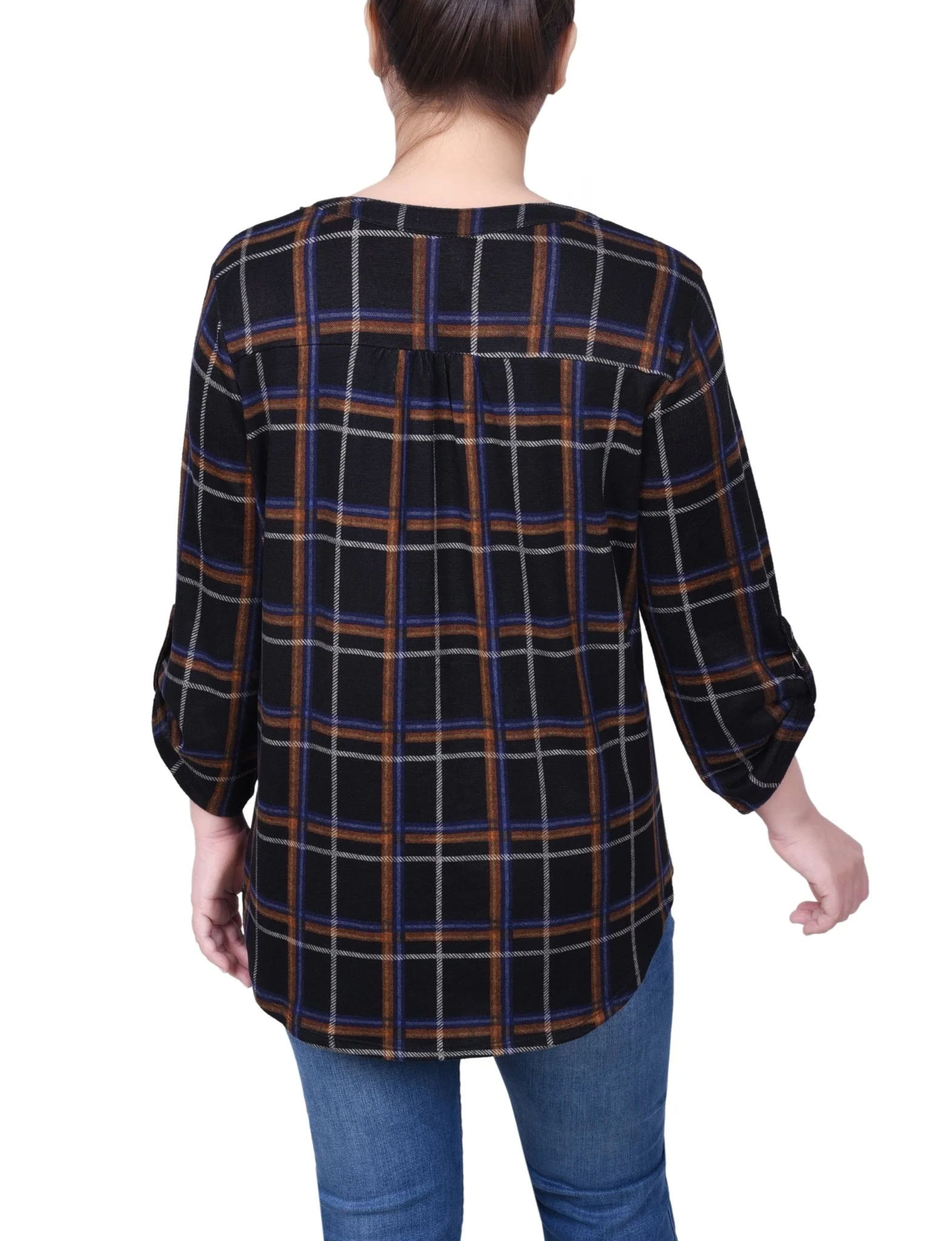 3/4 Length Roll Sleeve Top - Petite - Image 12