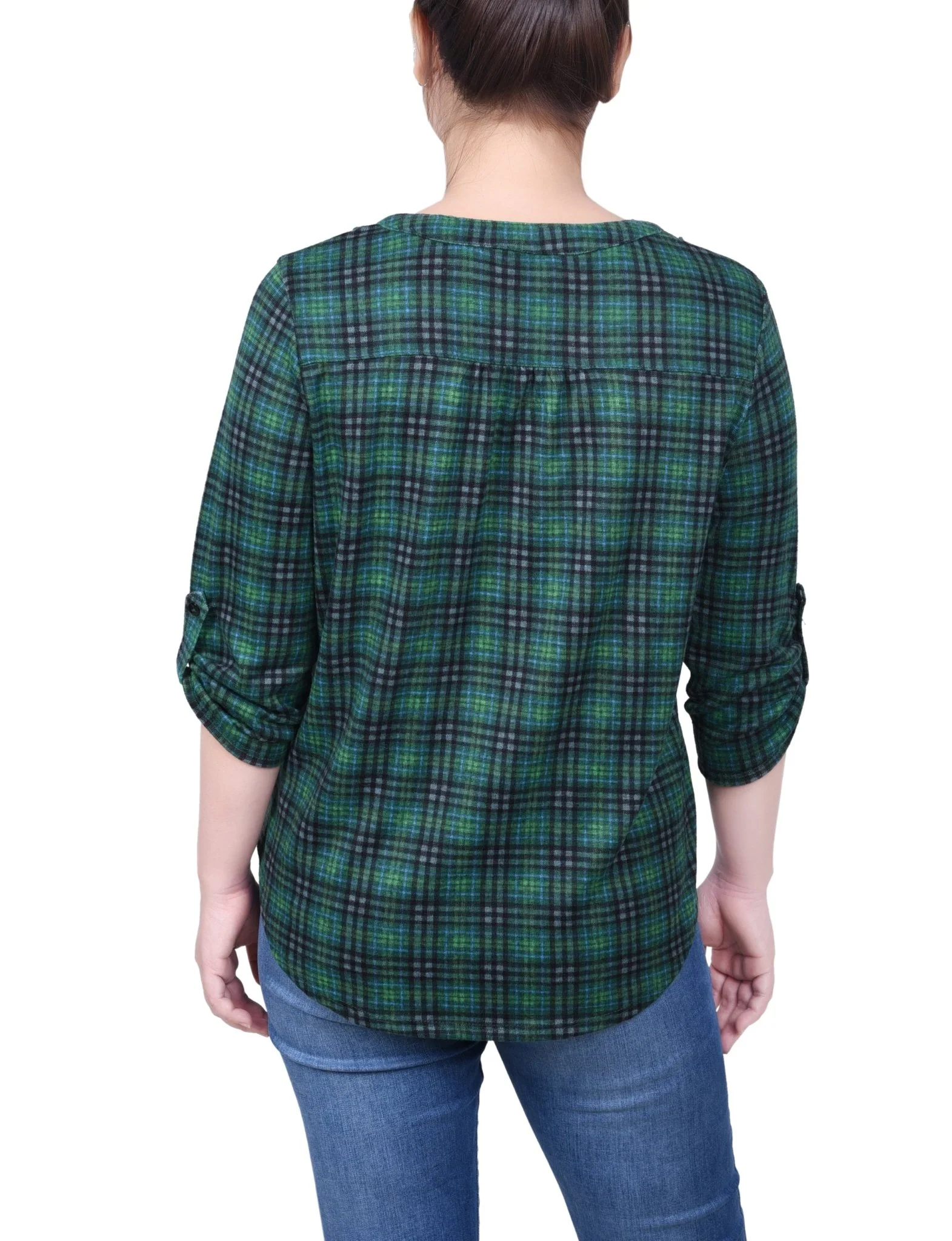 3/4 Length Roll Sleeve Top - Petite - Image 20