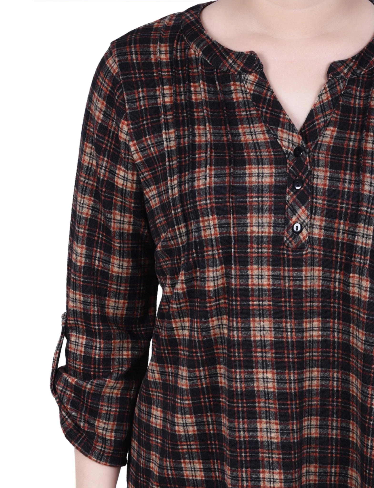 3/4 Length Roll Sleeve Top - Petite - Image 23