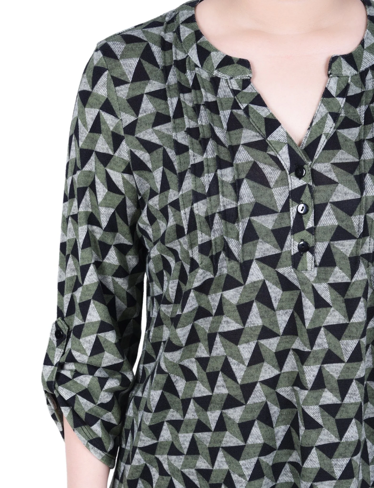 3/4 Length Roll Sleeve Top - Petite - Image 27