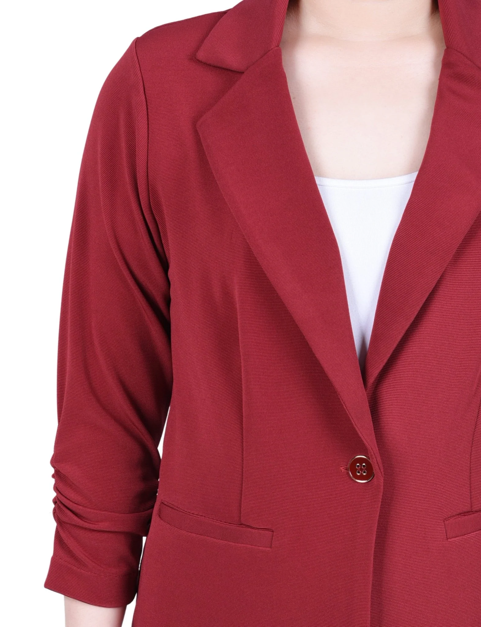 3/4 Sleeve Length Knit Ottoman Jacket - Petite - Image 7