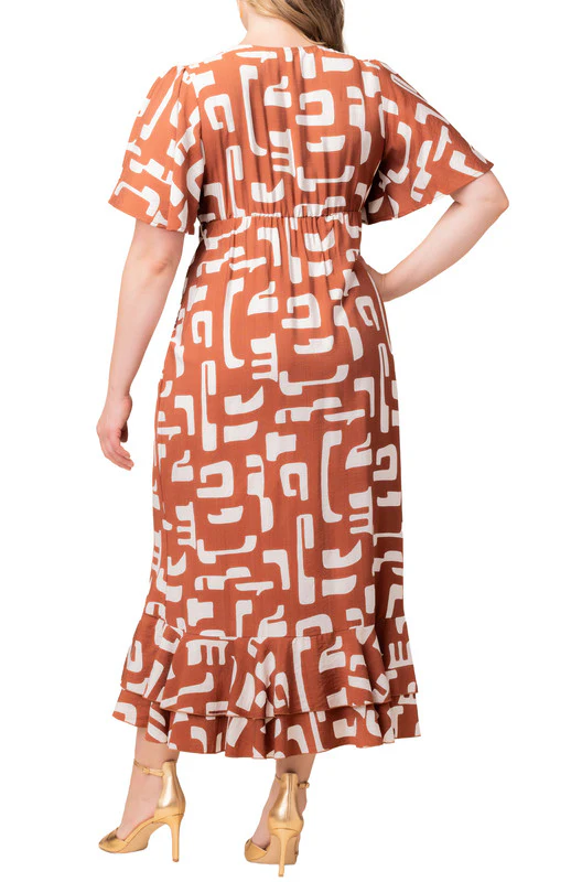 Alexandra Ruffle Faux Wrap Gown - Plus - Image 2