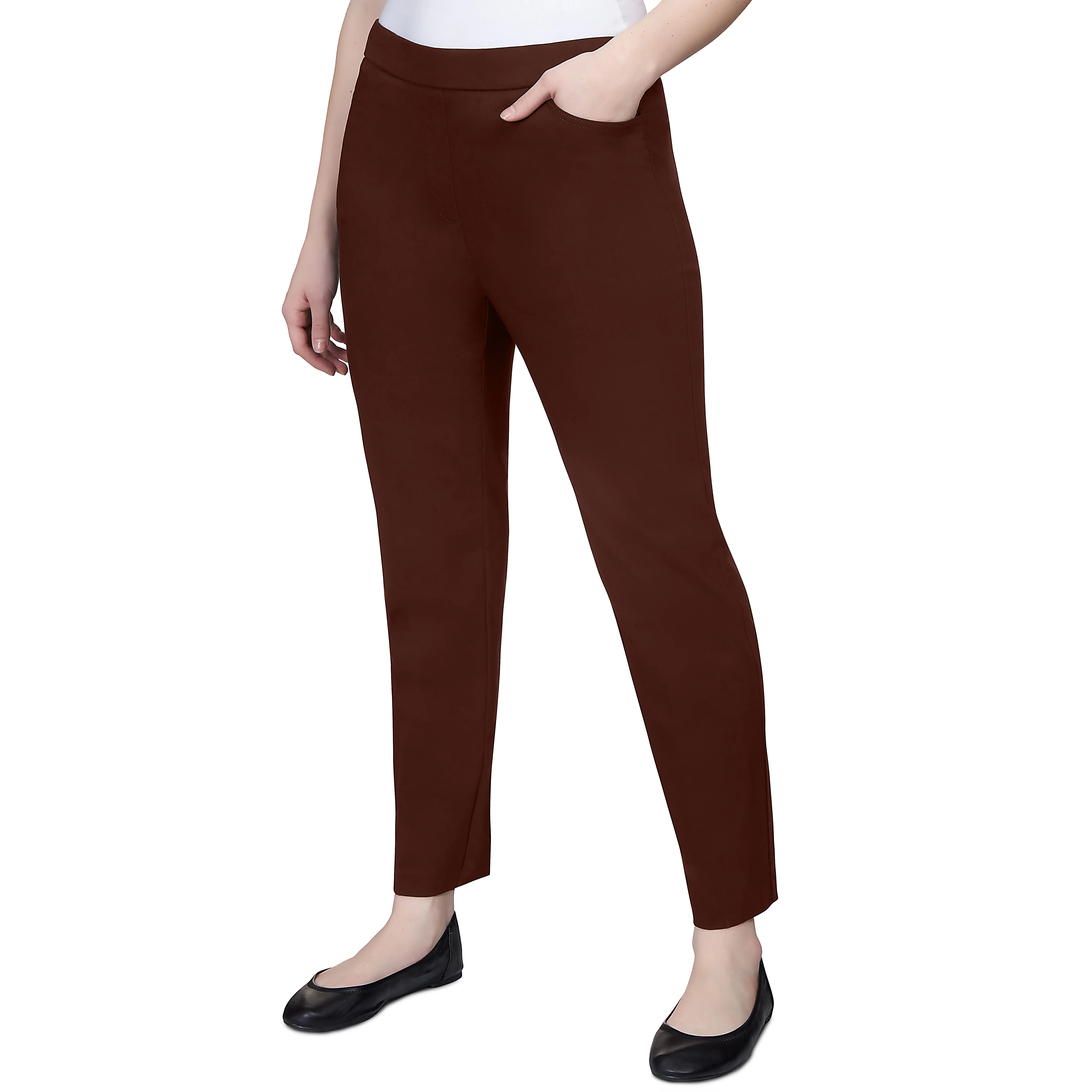 Alfred Dunner Classic Allure Fit Proportioned Pant with Elastic Comfort Waistband Average Length - Image 10