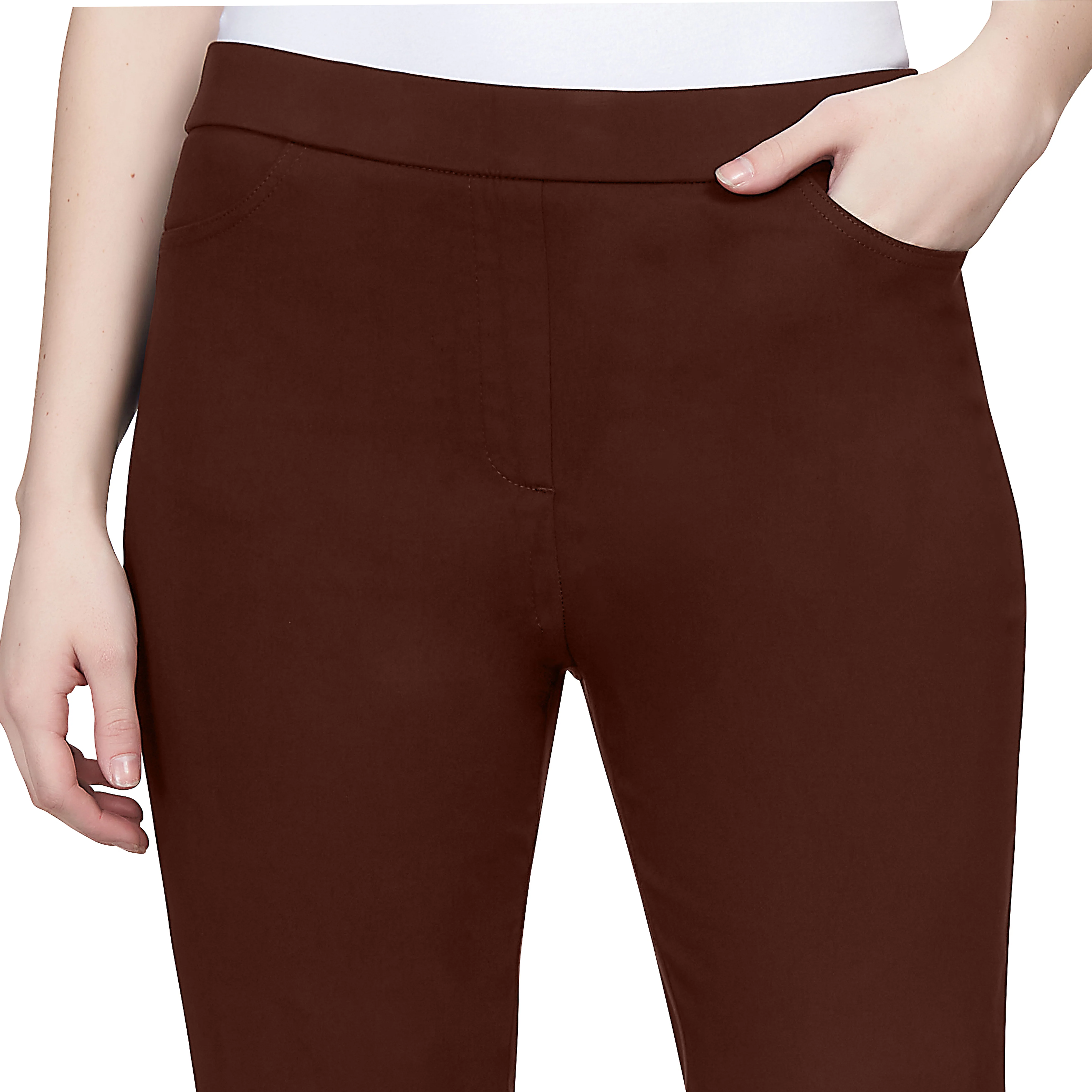 Alfred Dunner Classic Allure Fit Proportioned Pant with Elastic Comfort Waistband Short Length - Image 11