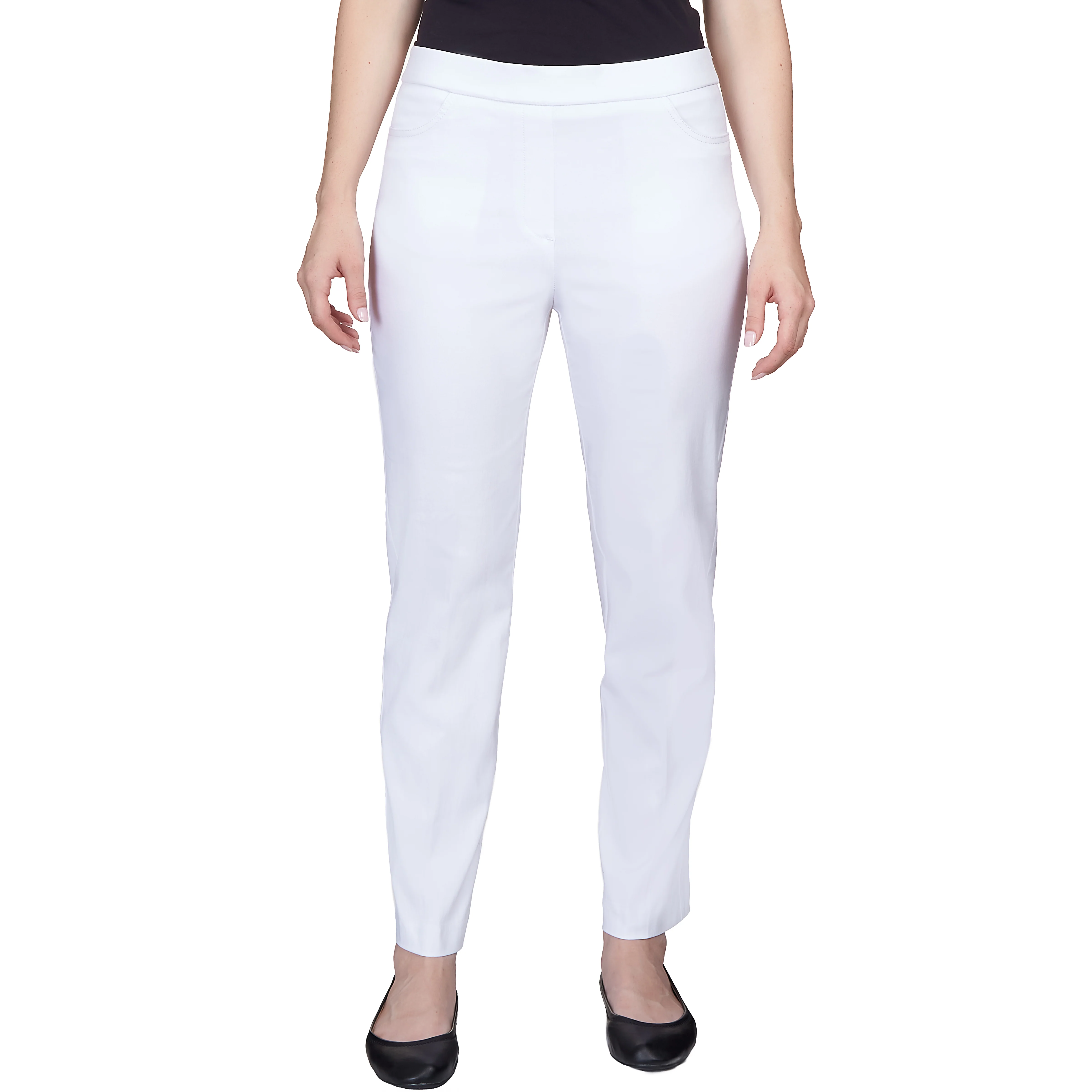 Alfred Dunner Classic Allure Fit Proportioned Pant with Elastic Comfort Waistband Short Length - Image 25