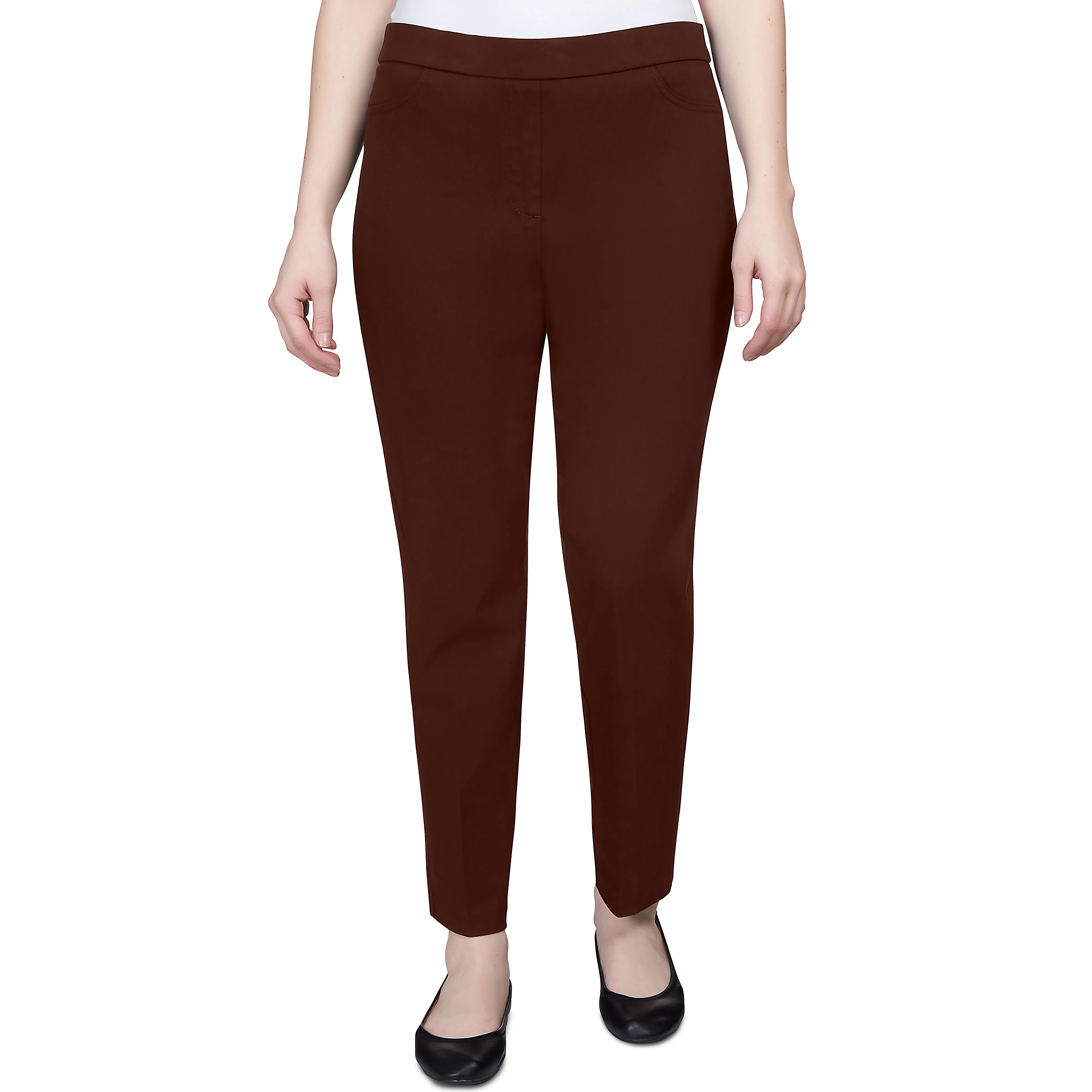 Alfred Dunner Classic Allure Fit Proportioned Pant with Elastic Comfort Waistband Short Length - Image 7