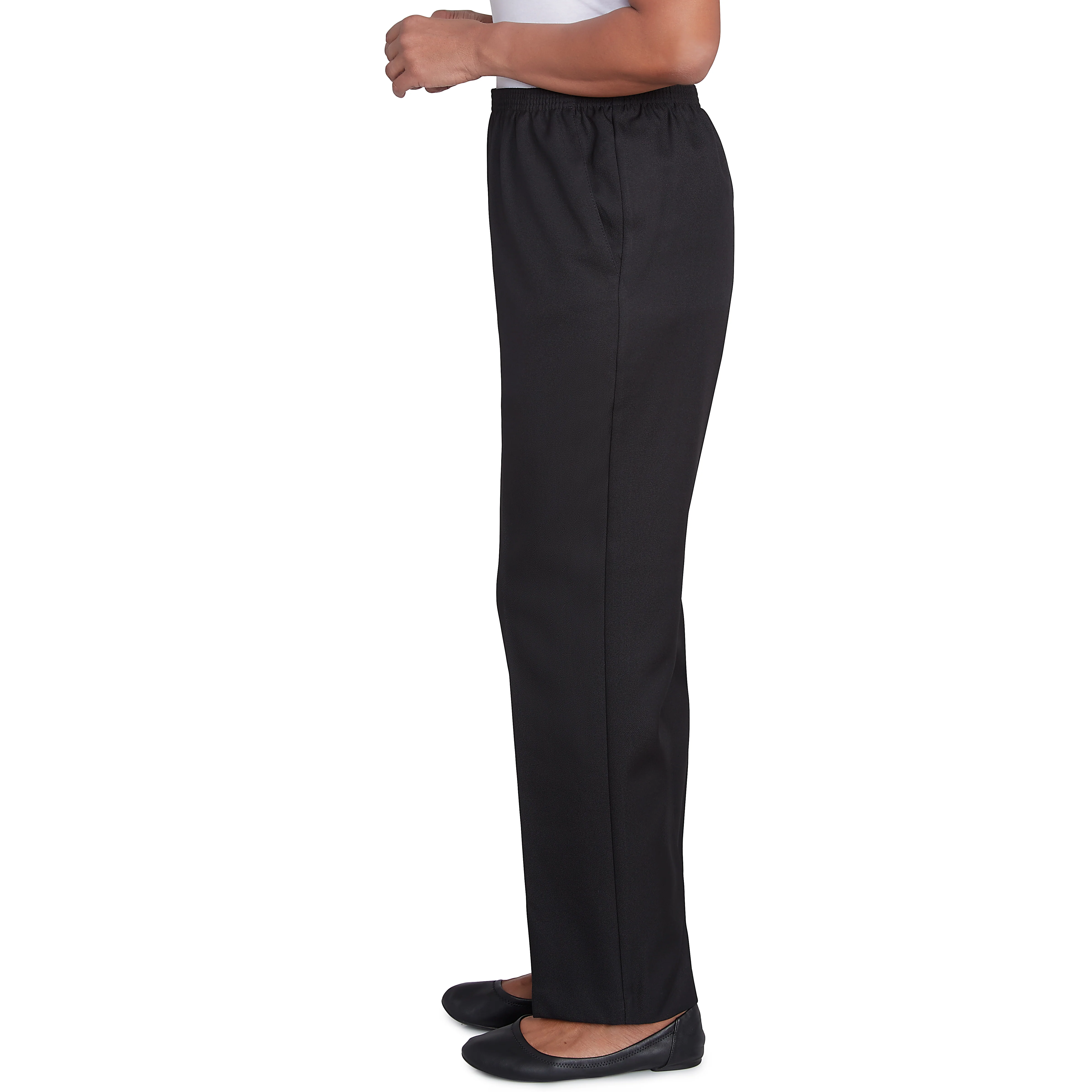 Alfred Dunner Classic Proportioned Pant Average Length- Petite - Image 4