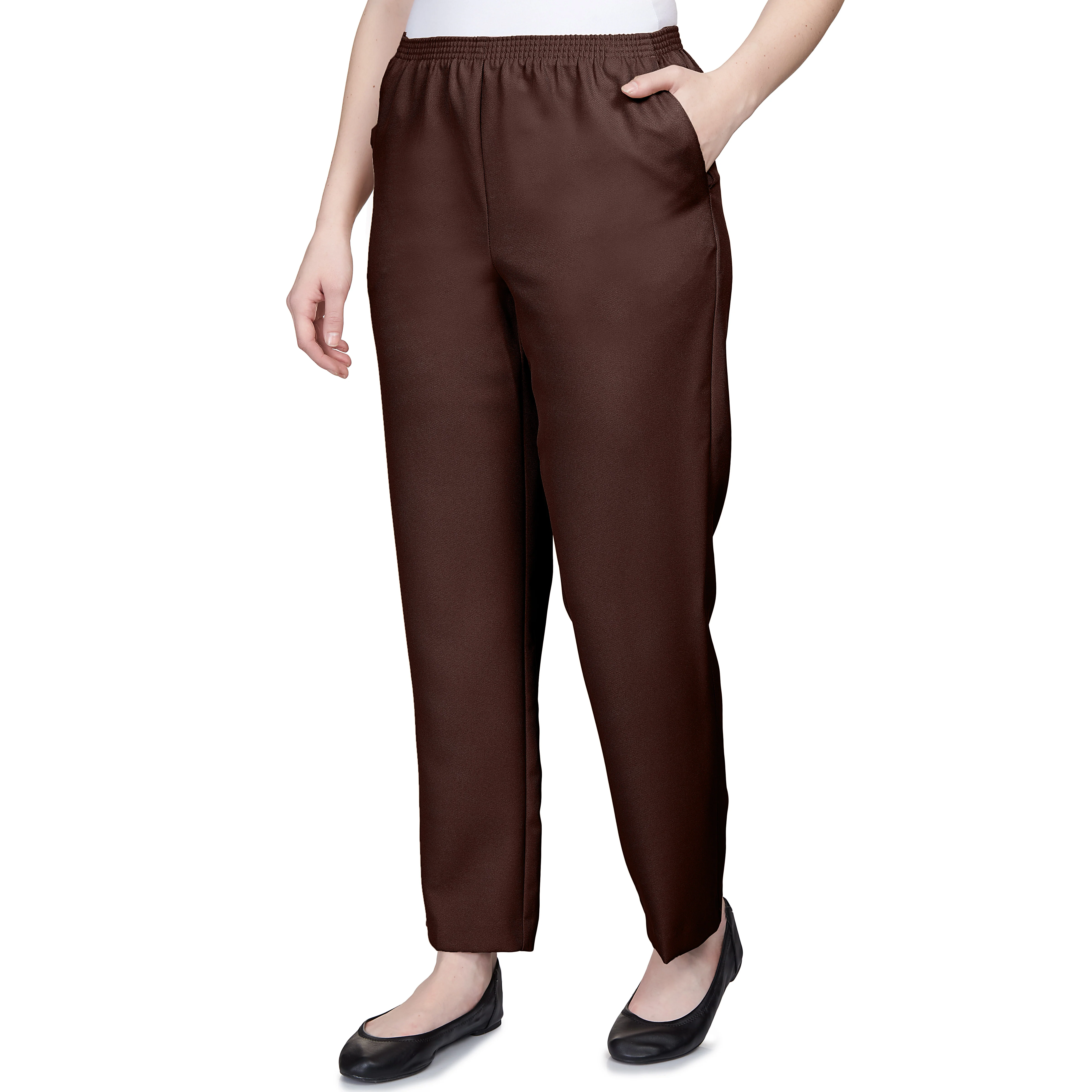 Alfred Dunner Classic Proportioned Pant Average Length- Petite - Image 8