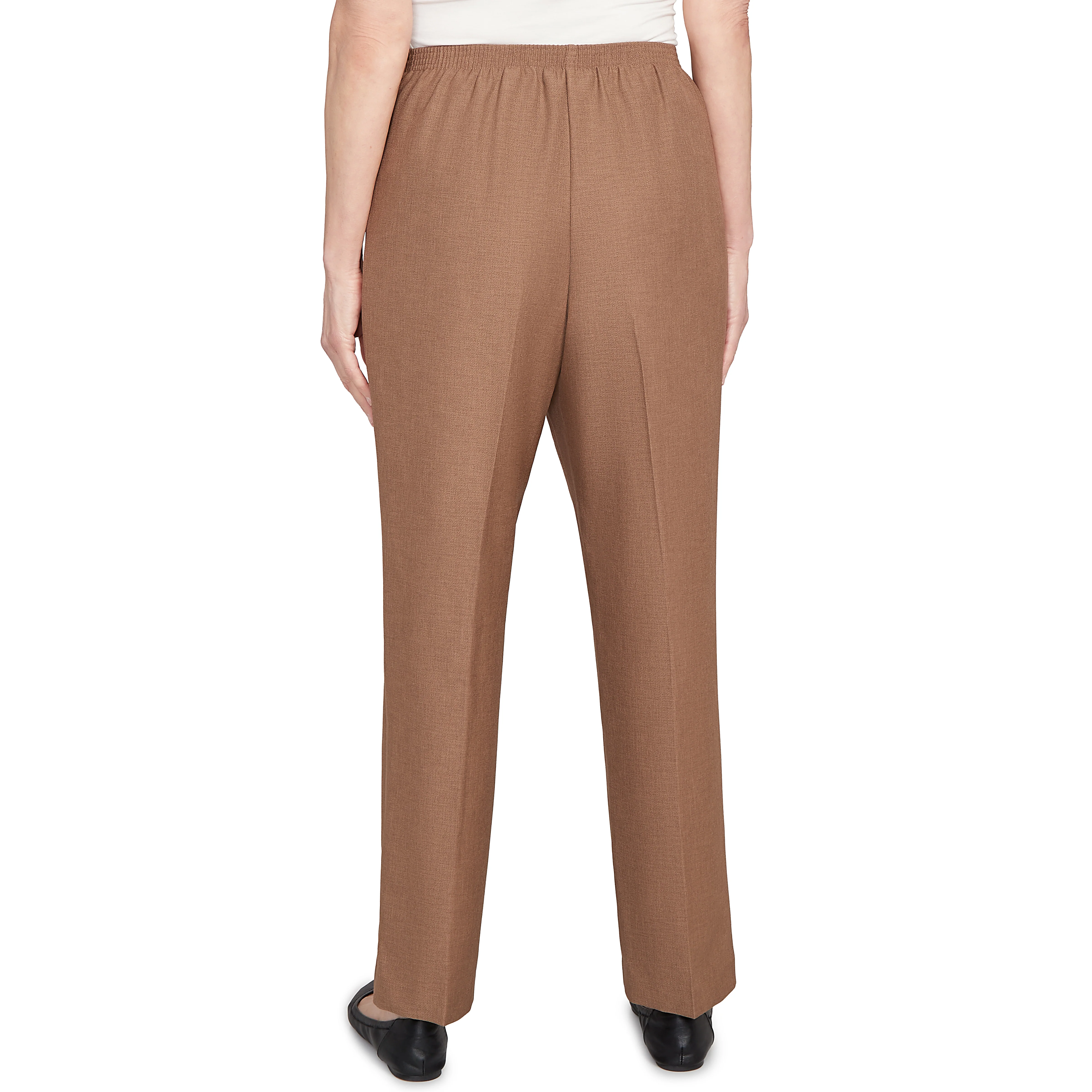 Alfred Dunner Classic Signature Fit Textured Trousers with All-around Elastic Waistband Average Length - Image 2