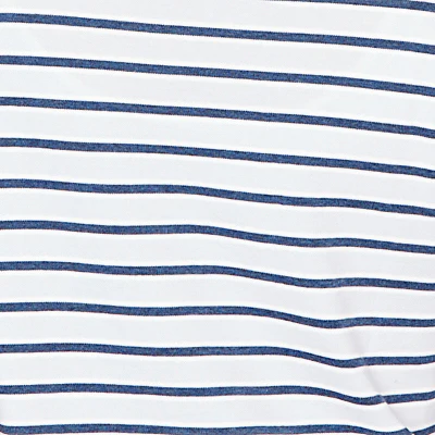 Alfred Dunner Floral Embroidered Stripe Top with Necklace - Image 6
