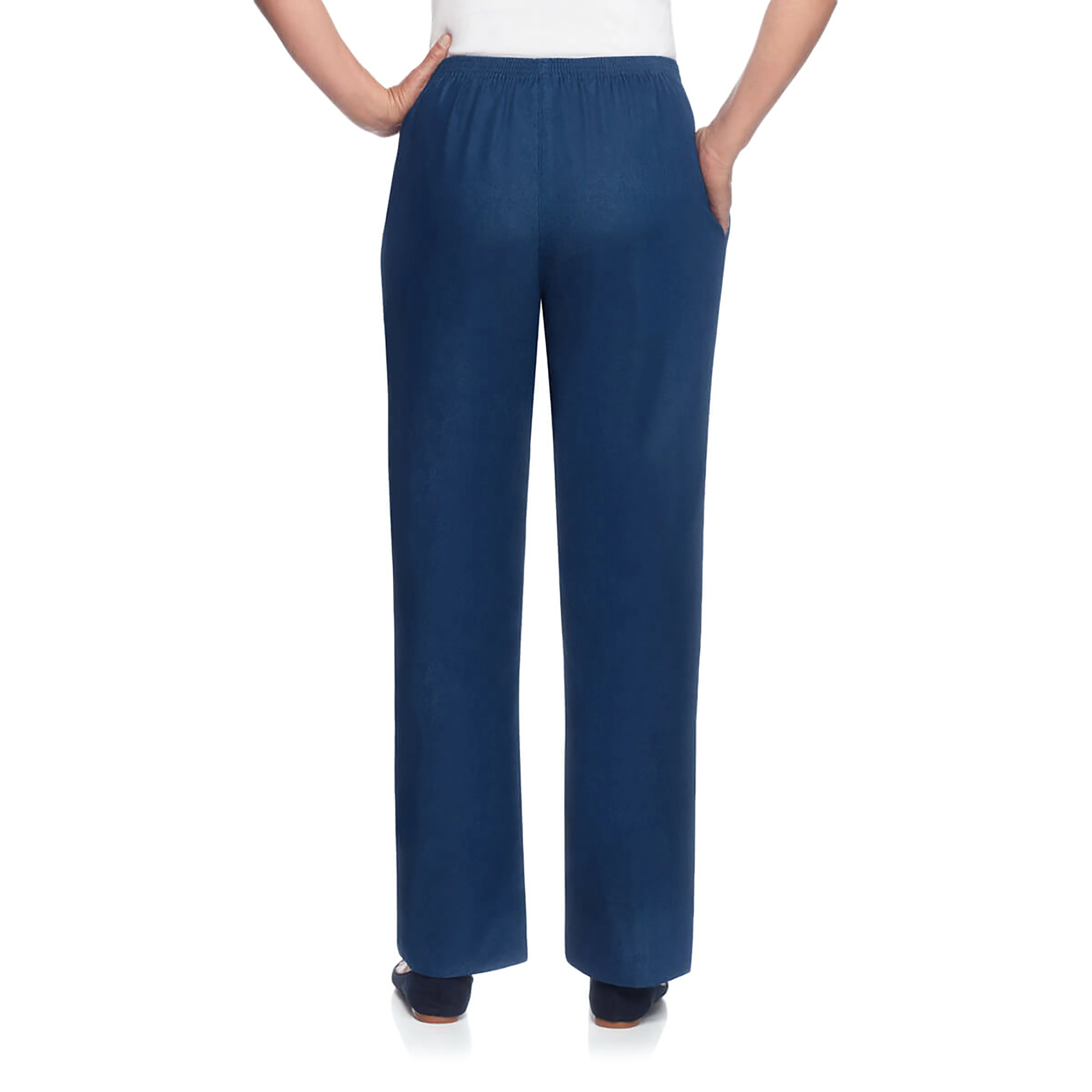 Alfred Dunner Petite Classic All-Around Elastic Waistband Denim Pant Short Length - Image 2