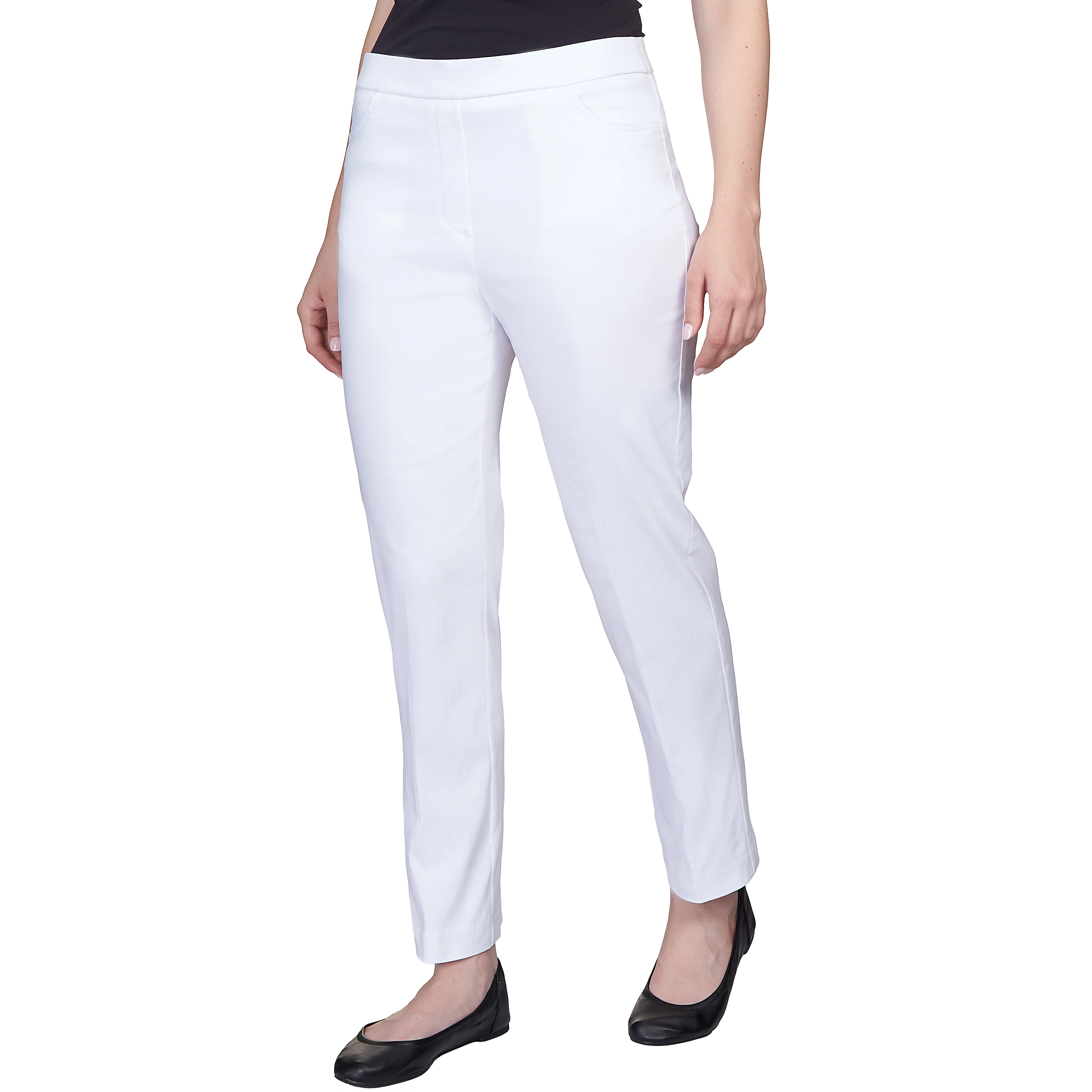 Alfred Dunner Petite Classic Allure Fit Proportioned Pant with Elastic Comfort Waistband Average Length - Image 25