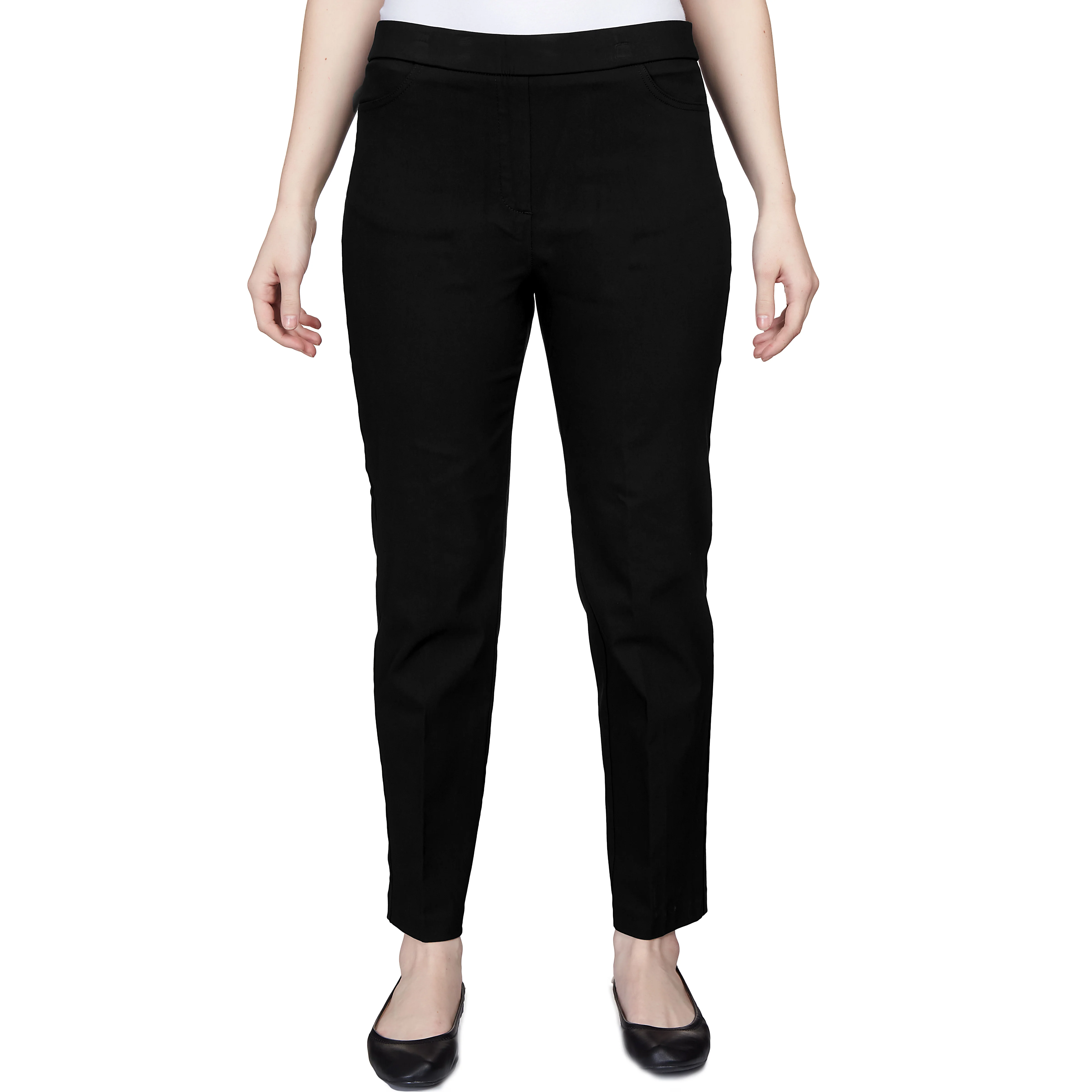 Alfred Dunner Petite Classic Allure Fit Proportioned Pant with Elastic Comfort Waistband Average Length - Image 5