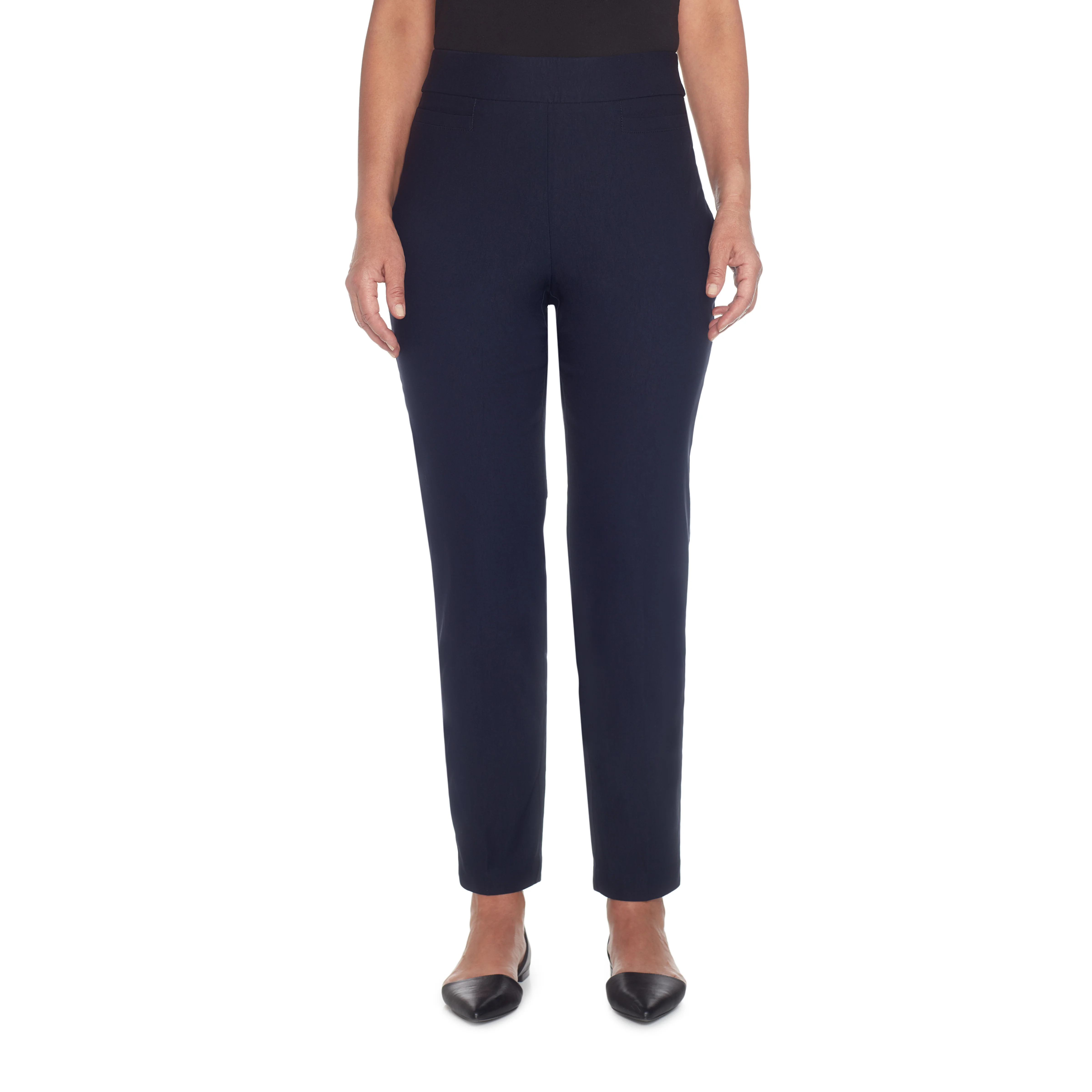 Alfred Dunner Petite Classic Allure Fit Proportioned Pant with Elastic Comfort Waistband Short Length - Image 18