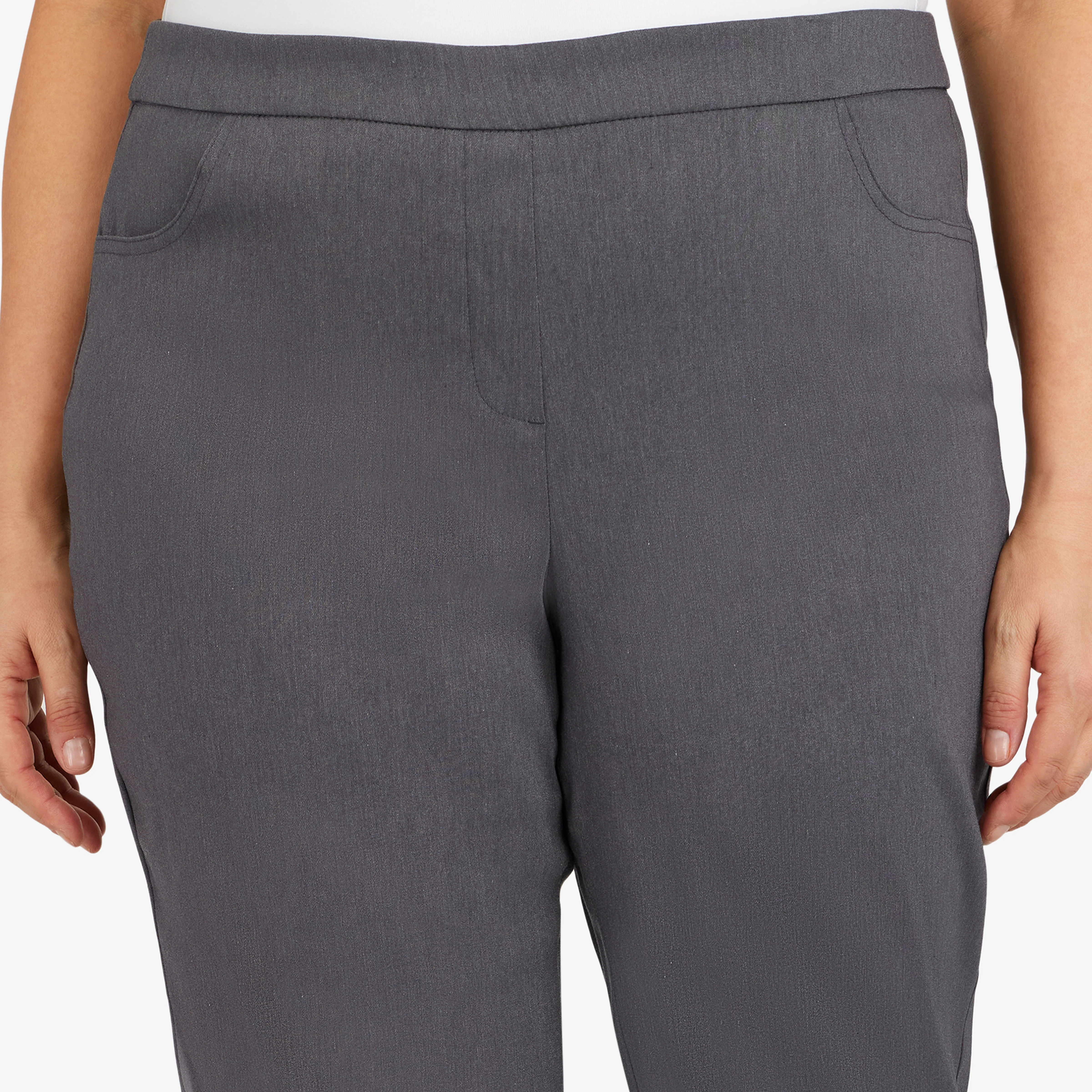 Alfred Dunner Plus Classic Allure Fit Proportioned Pant with Elastic Comfort Waistband Average Length - Image 17