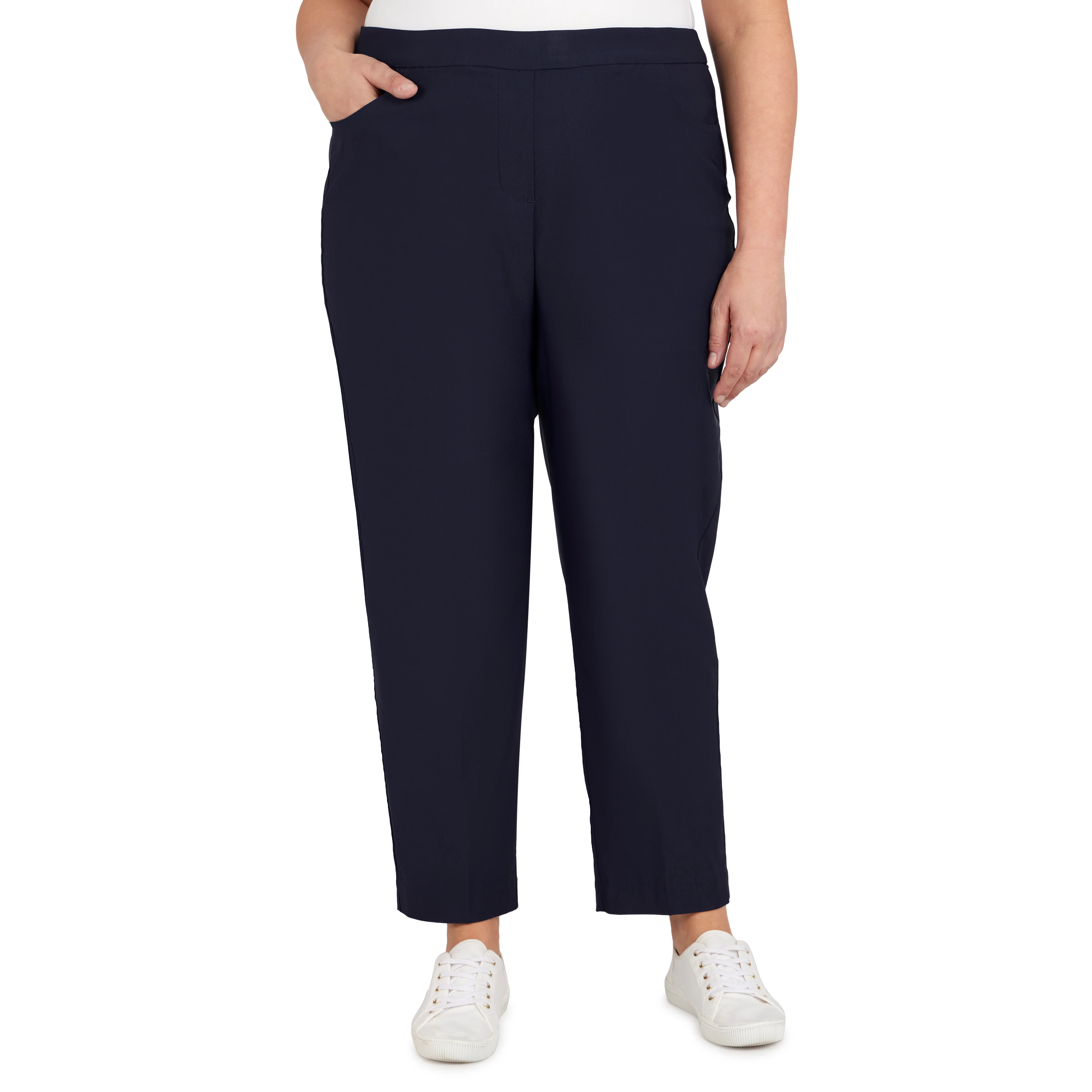 Alfred Dunner Plus Classic Allure Fit Proportioned Pant with Elastic Comfort Waistband Average Length - Image 19