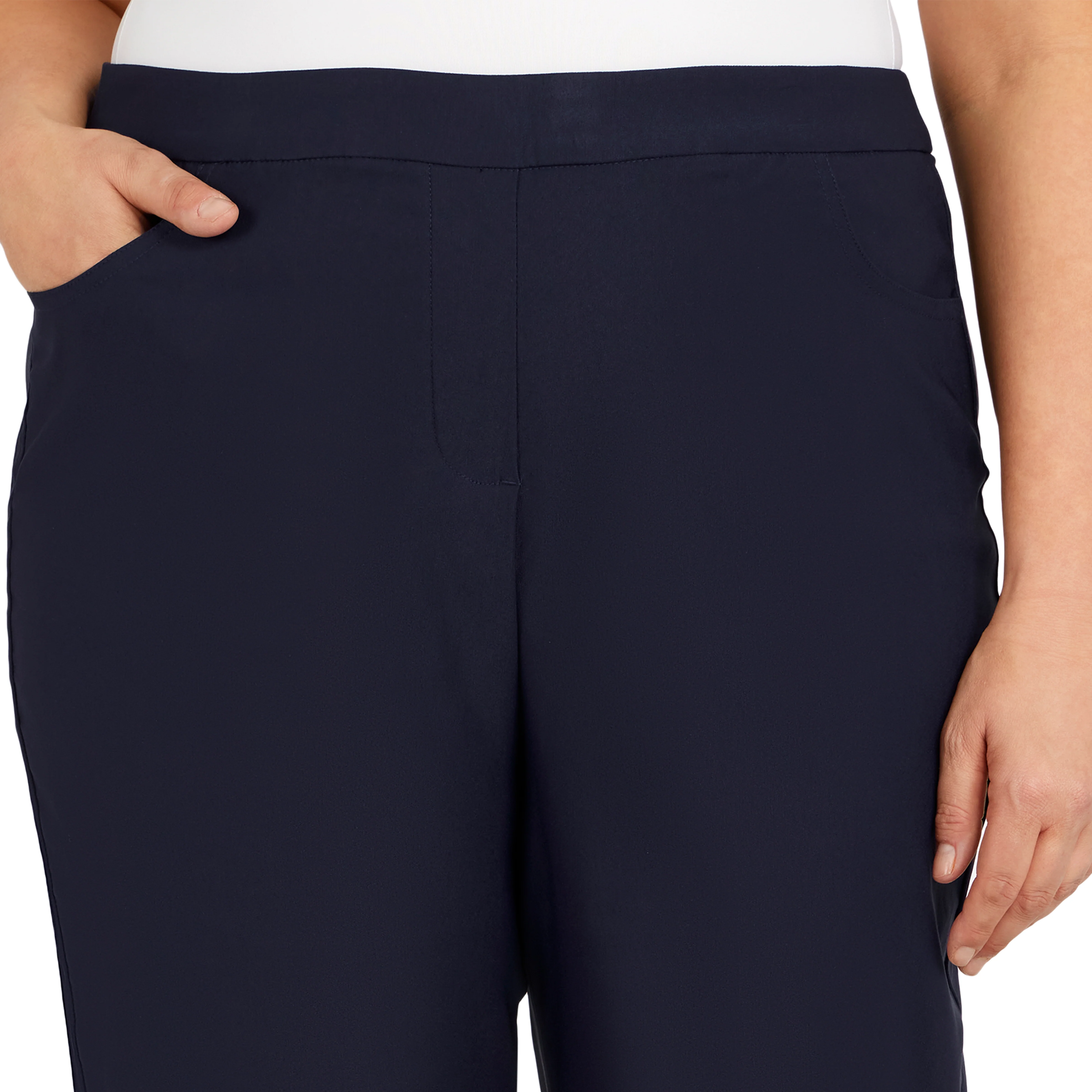 Alfred Dunner Plus Classic Allure Fit Proportioned Pant with Elastic Comfort Waistband Average Length - Image 23