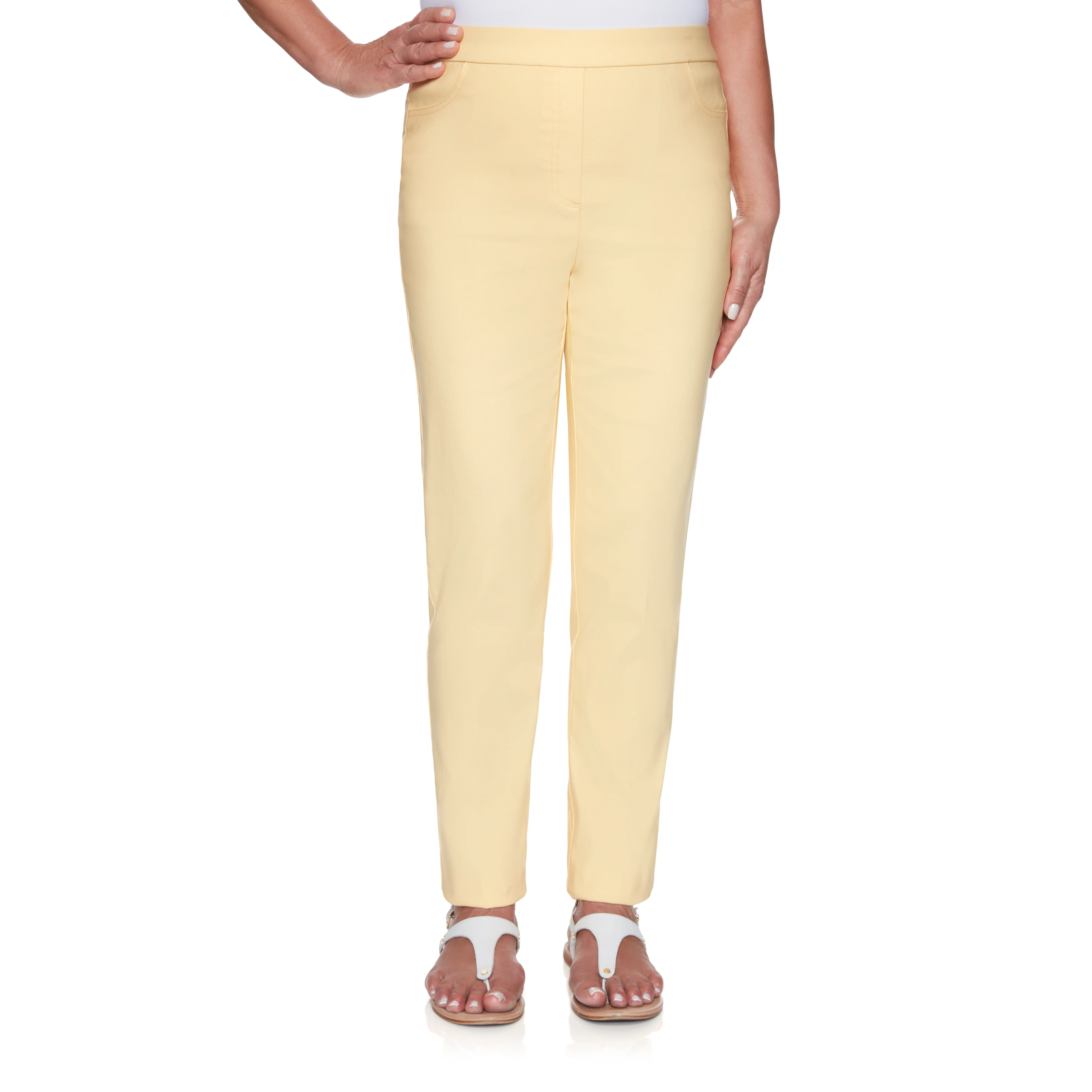 Alfred Dunner Plus Classic Allure Fit Proportioned Pant with Elastic Comfort Waistband Average Length - Image 25