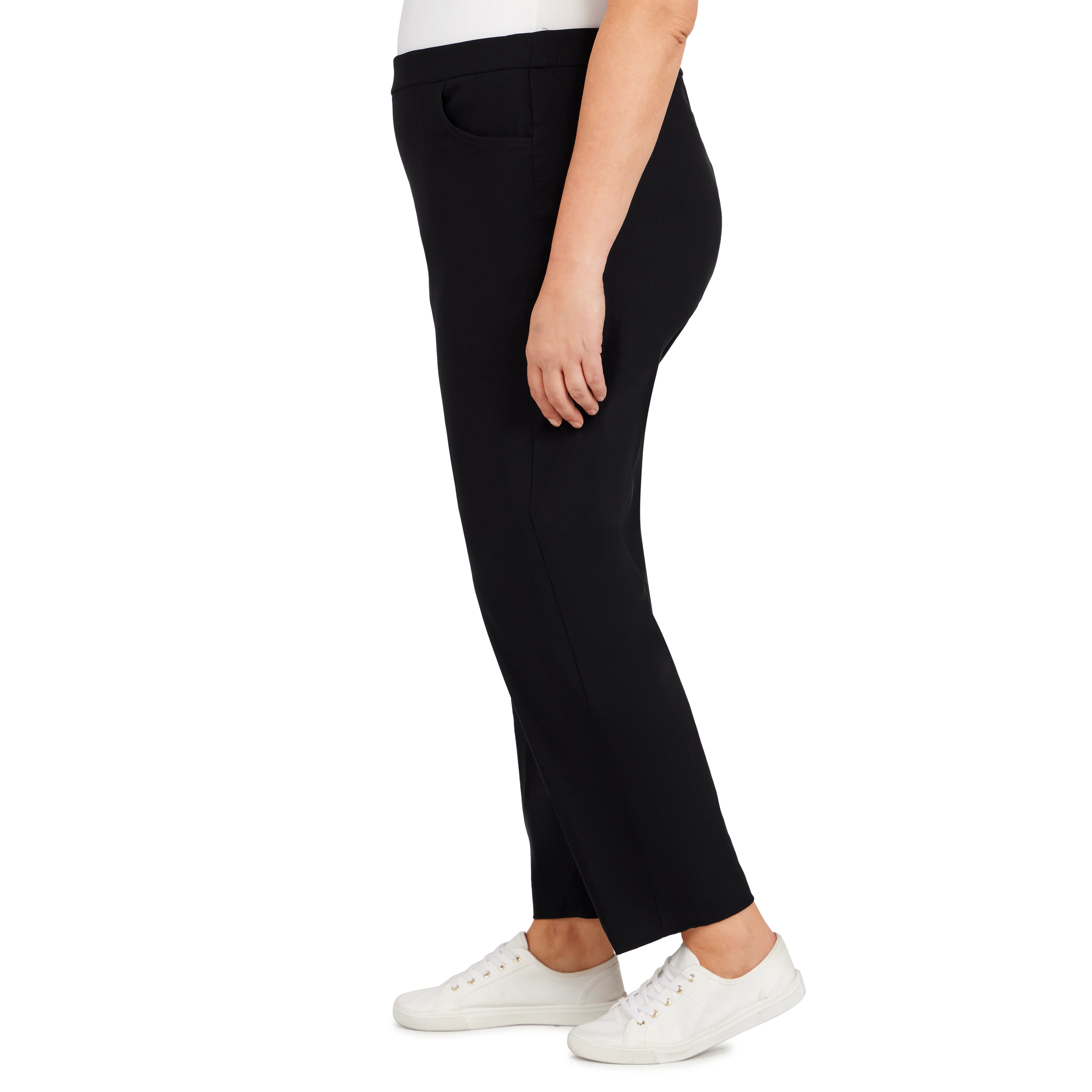 Alfred Dunner Plus Classic Allure Fit Proportioned Pant with Elastic Comfort Waistband Average Length - Image 4