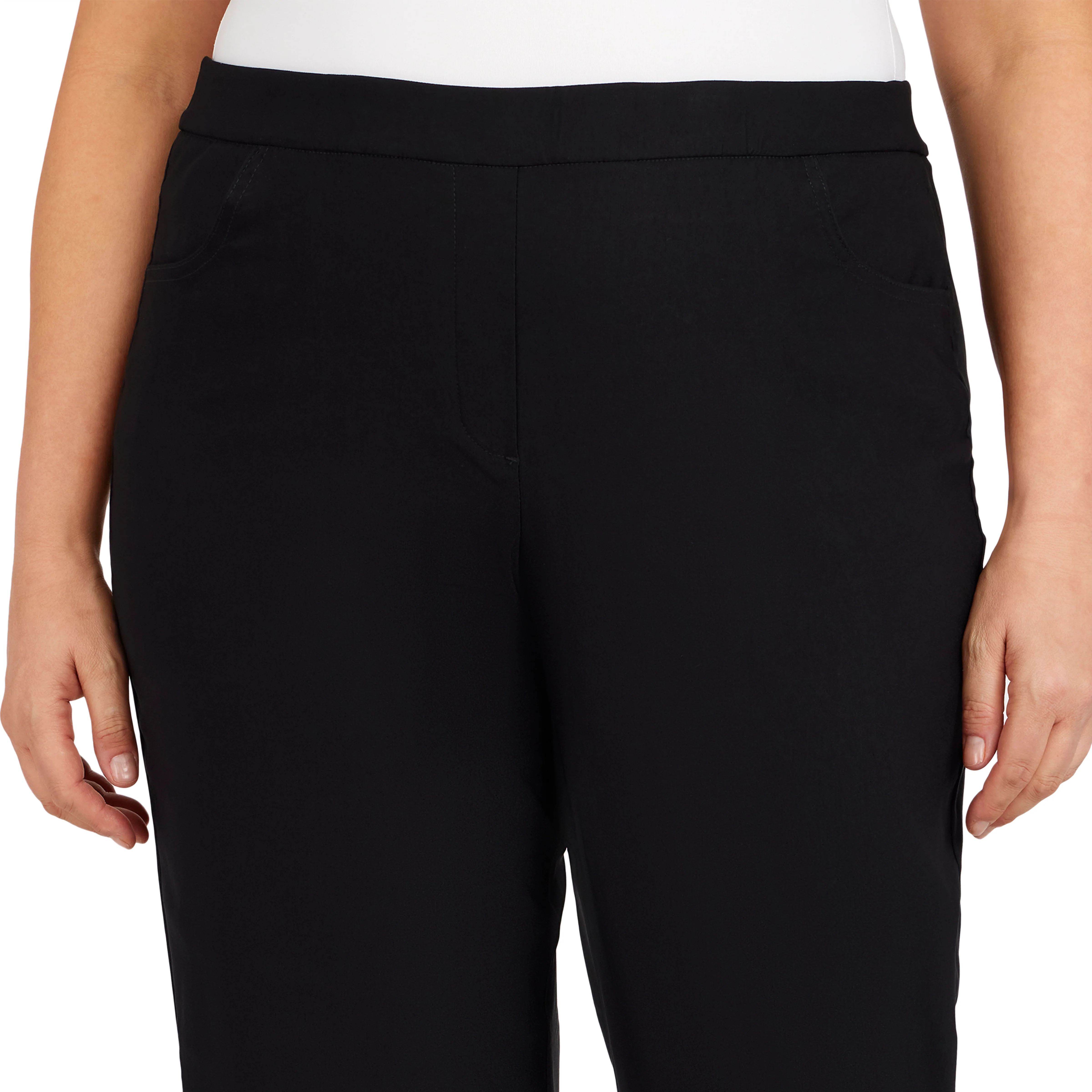 Alfred Dunner Plus Classic Allure Fit Proportioned Pant with Elastic Comfort Waistband Average Length - Image 5