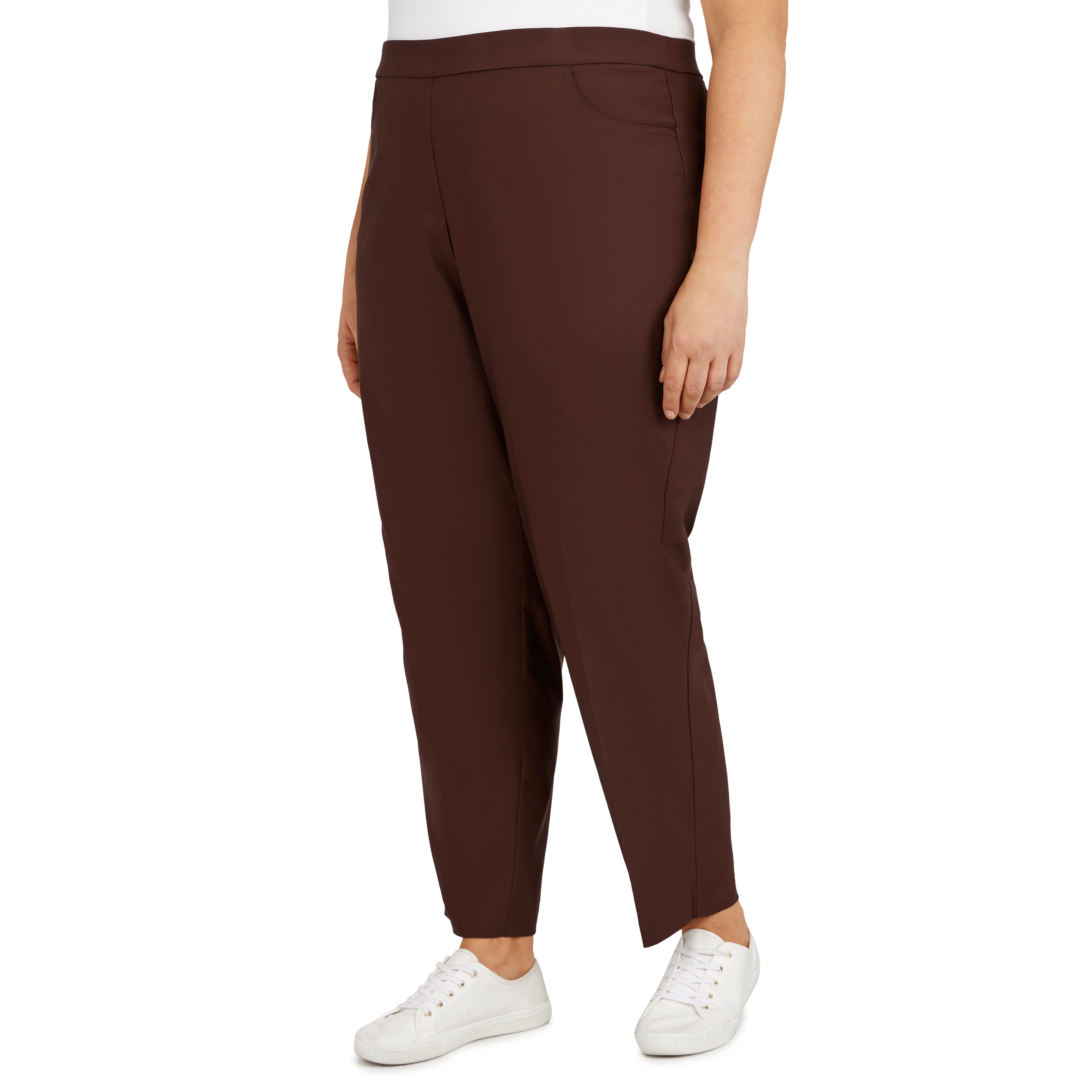 Alfred Dunner Plus Classic Allure Fit Proportioned Pant with Elastic Comfort Waistband Average Length - Image 9