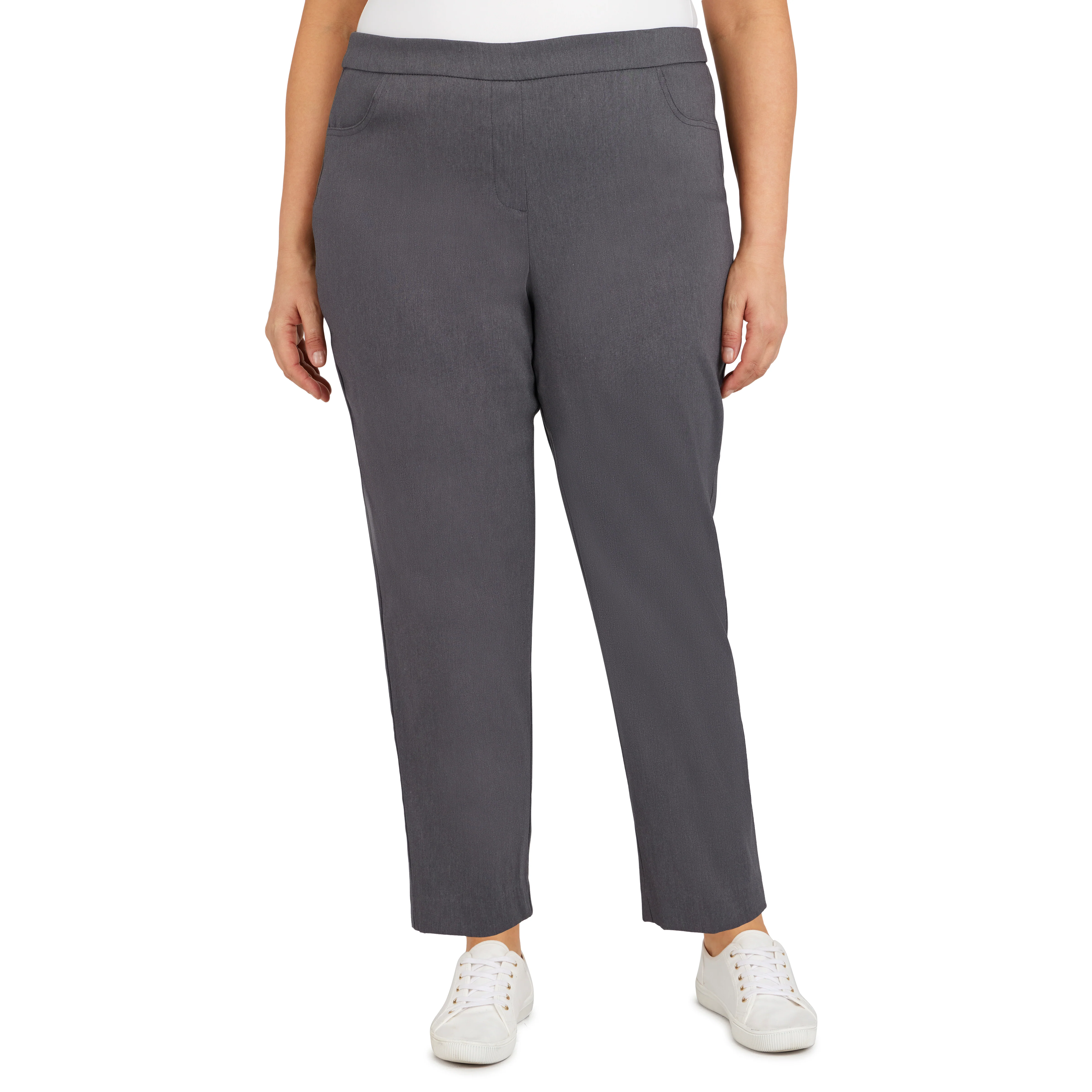 Alfred Dunner Plus Classic Allure Fit Proportioned Pant with Elastic Comfort Waistband Short Length - Image 13