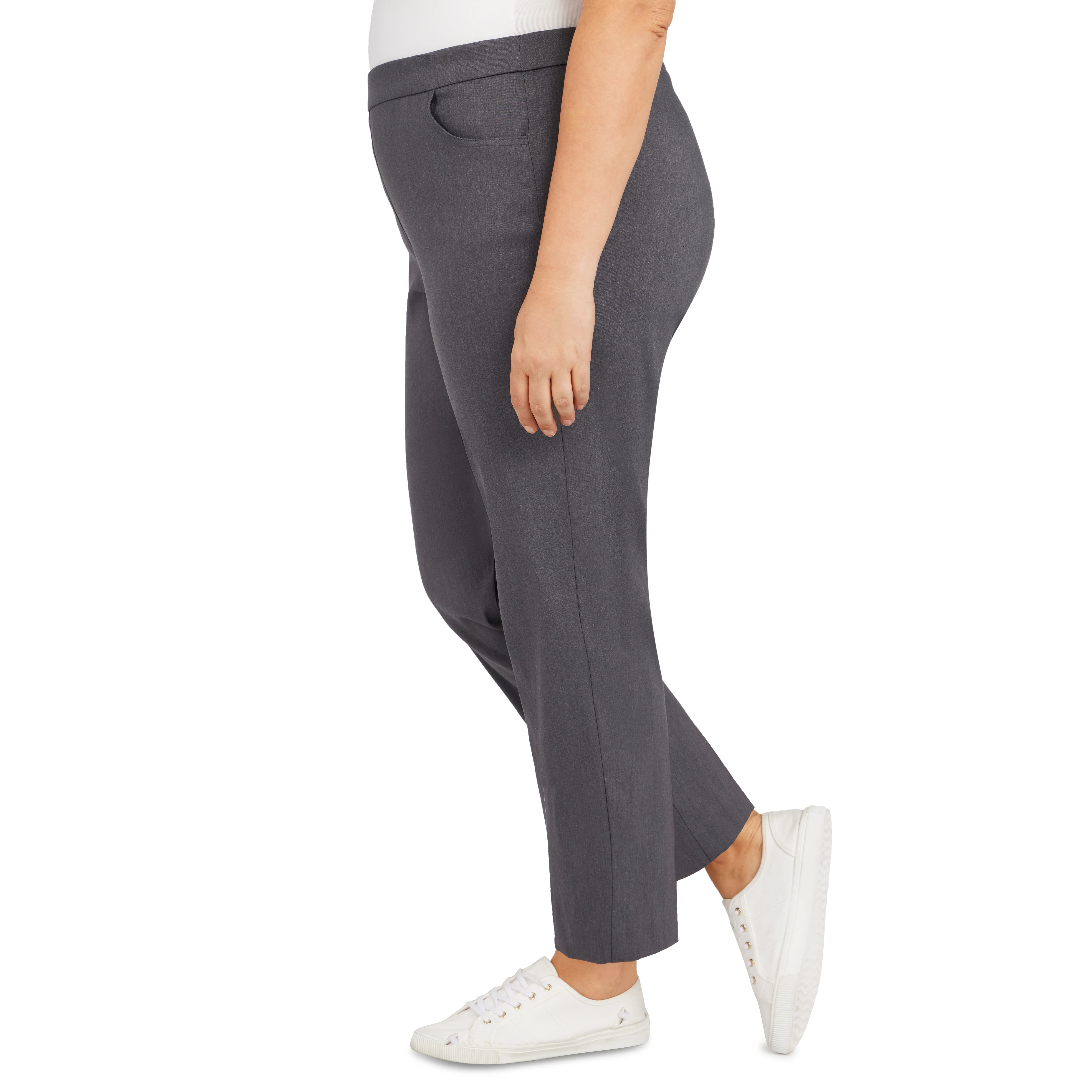 Alfred Dunner Plus Classic Allure Fit Proportioned Pant with Elastic Comfort Waistband Short Length - Image 16