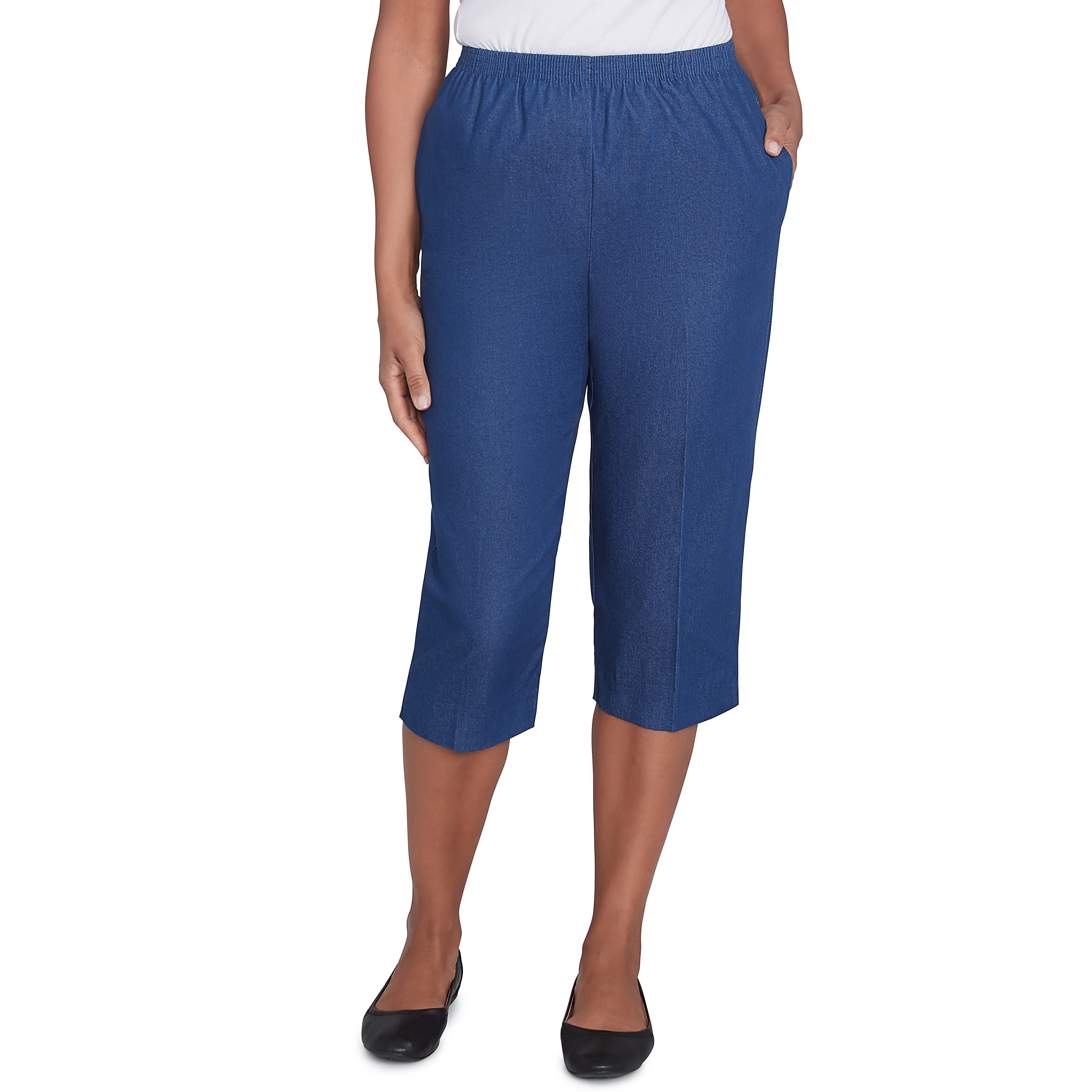 Alfred Dunner Relaxed Fit Denim Capri - Image 7