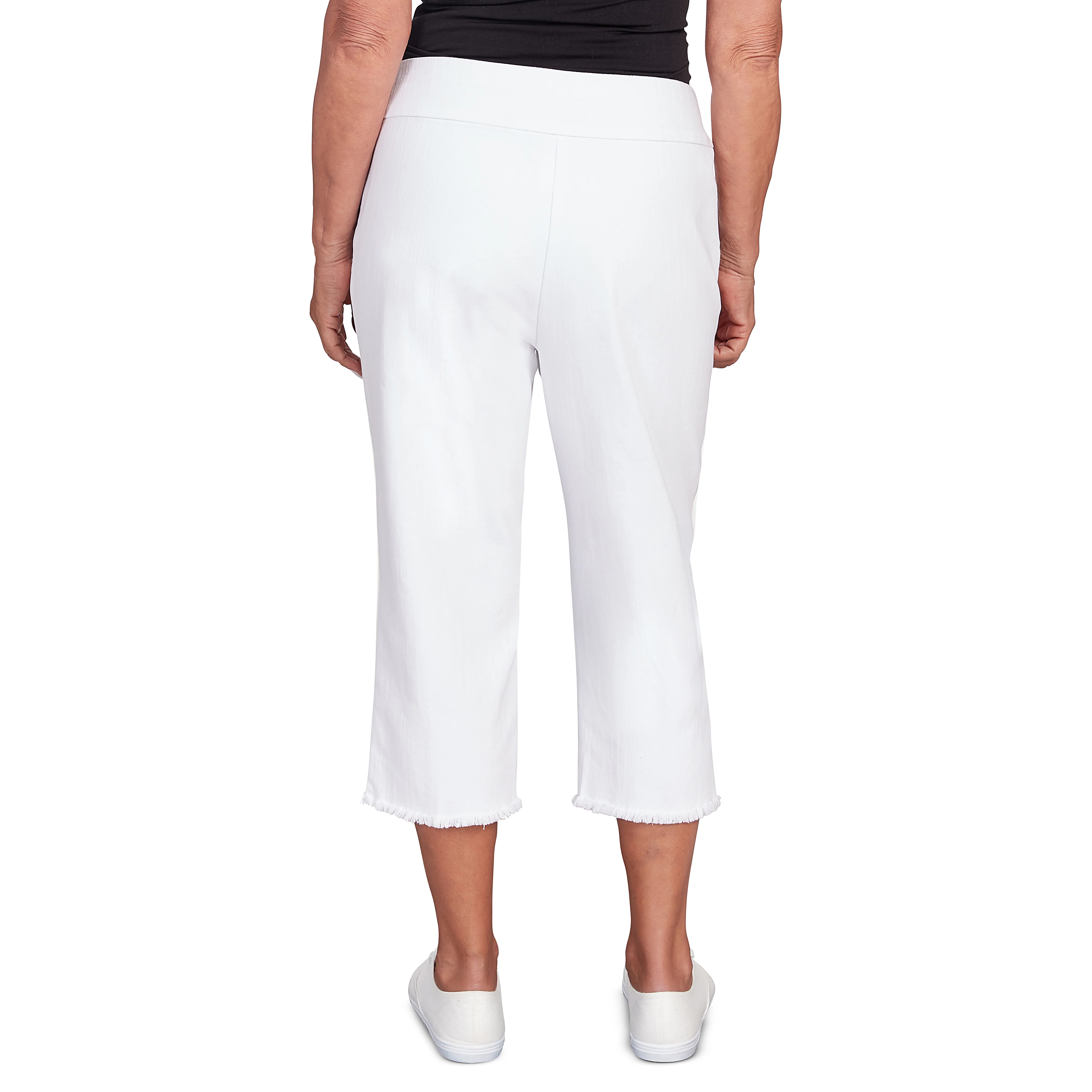 Alfred Dunner Super Stretch Denim Fringe Capri Pant - Plus - Image 25