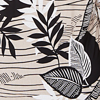 Alfred Dunner Tropical Leaf Border Print Split Neck Top - Plus - Image 6