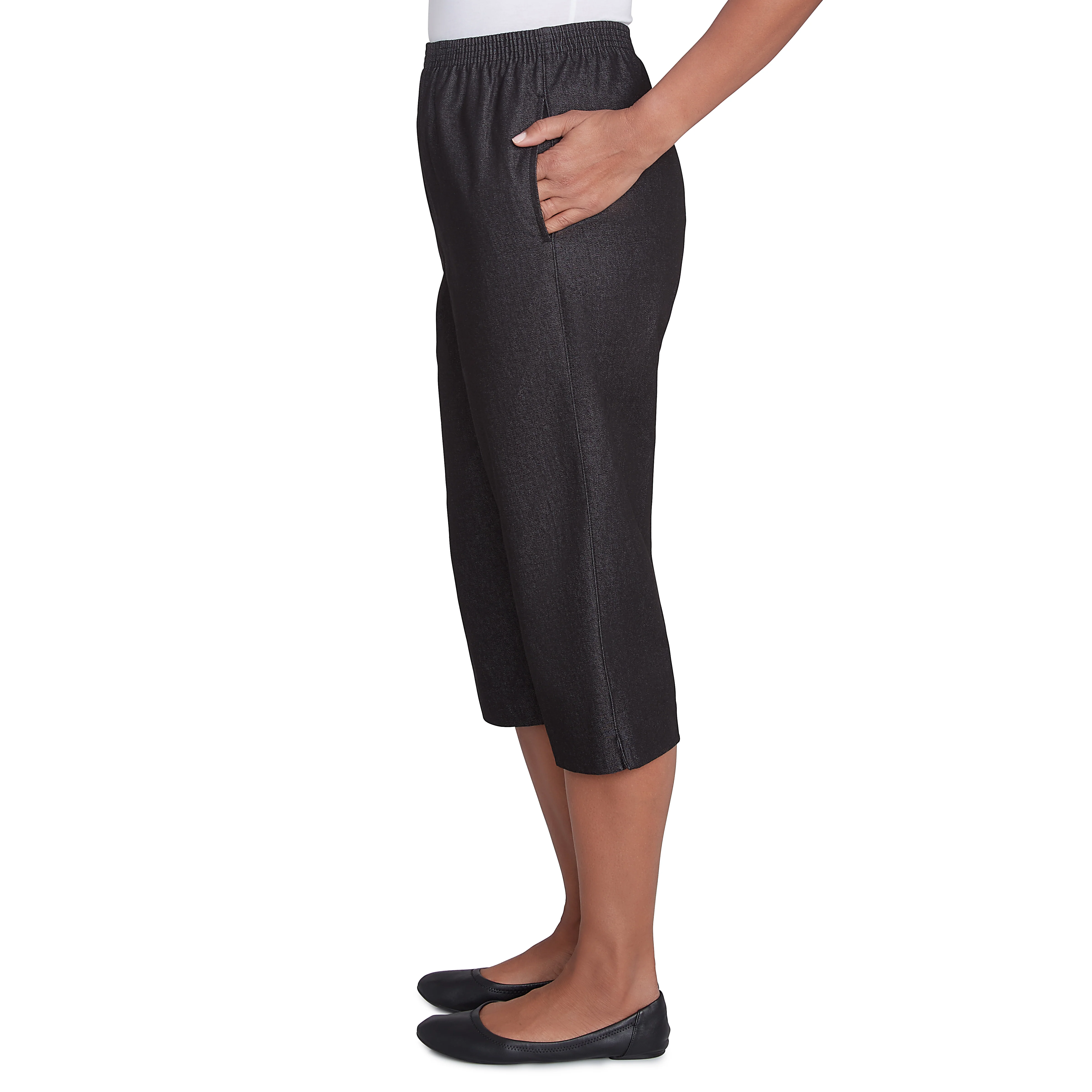 Alfred Dunner Women's Relaxed Fit Denim Capri- Petite - Image 4