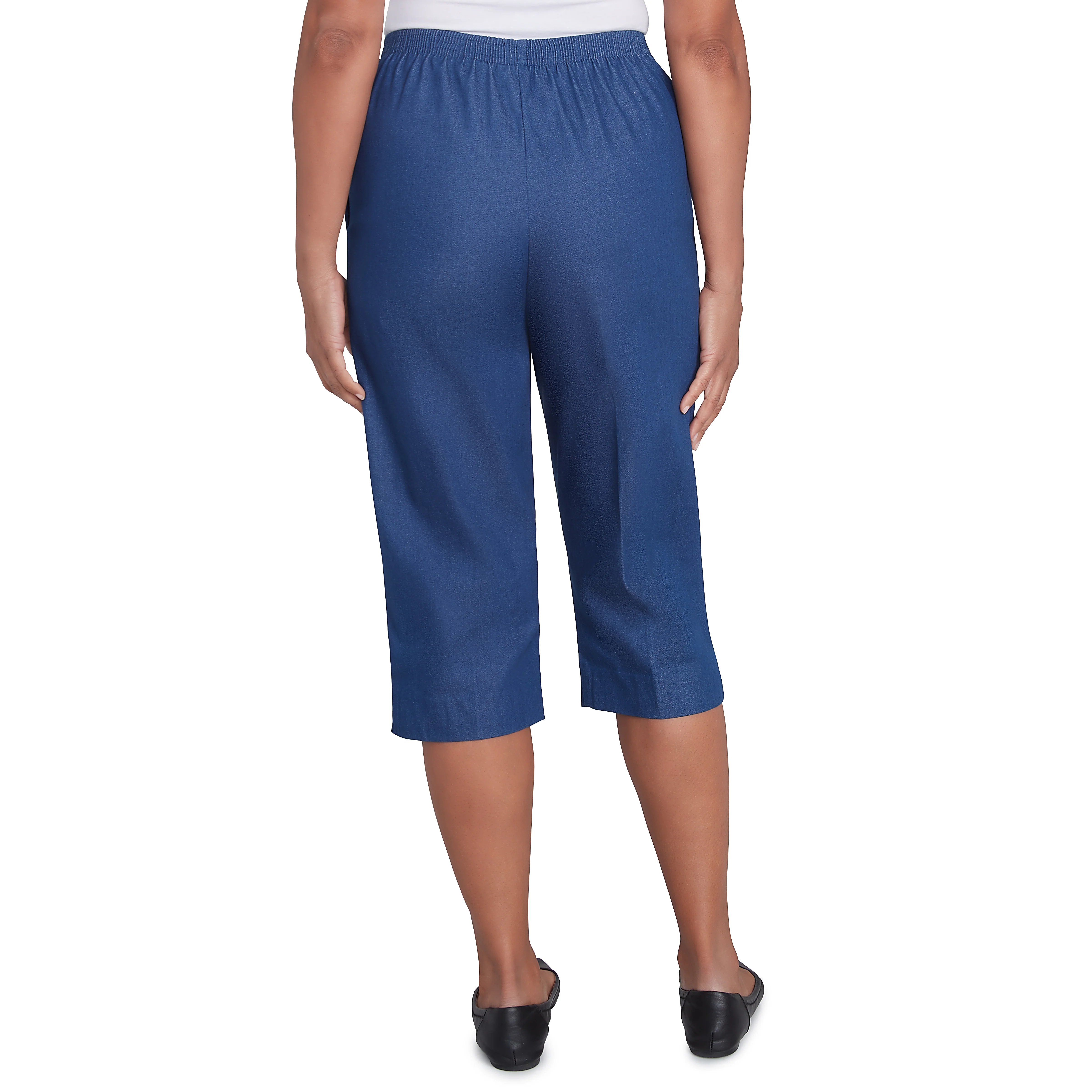 Alfred Dunner Women's Relaxed Fit Denim Capri- Petite - Image 7