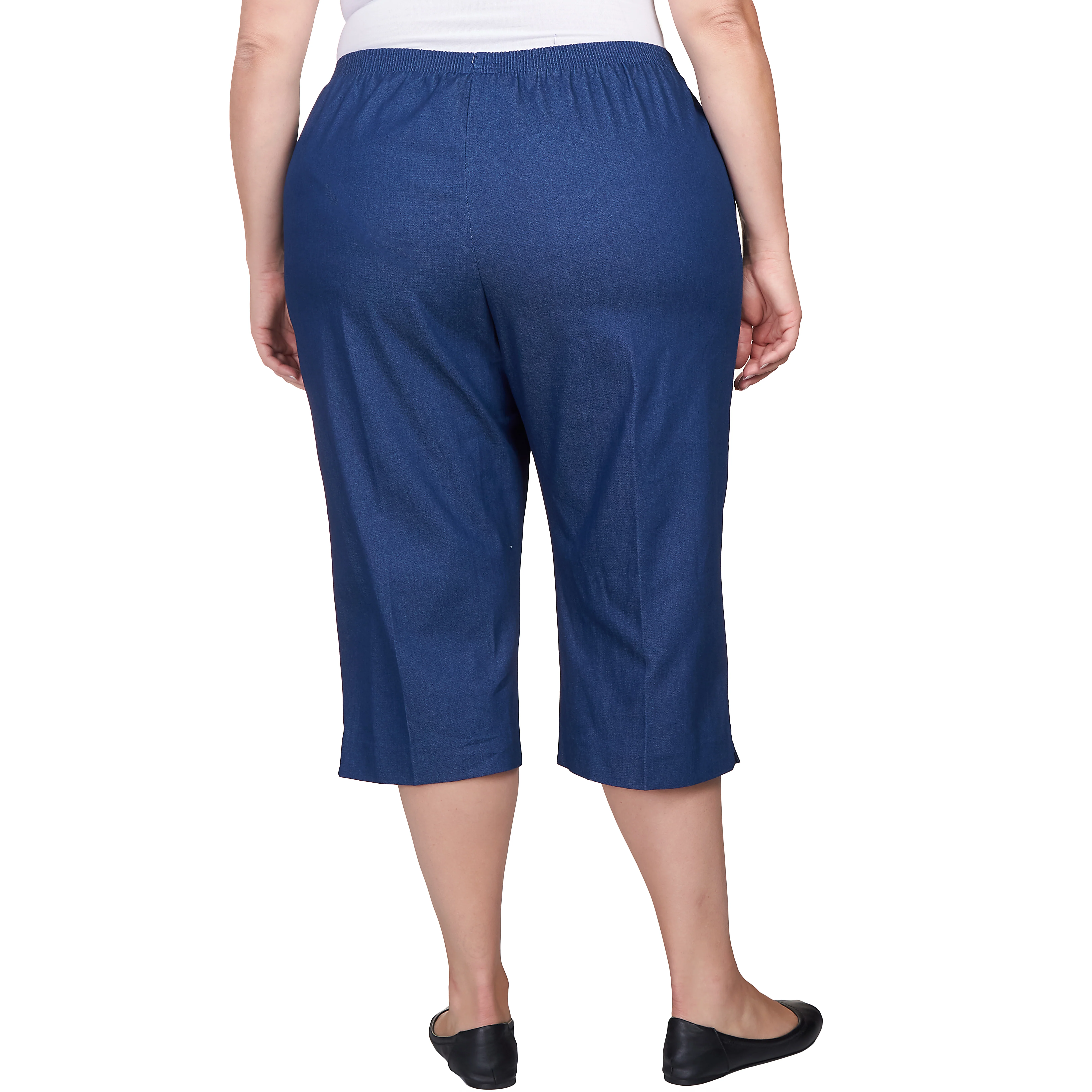 Alfred Dunner Women's Relaxed Fit Denim Capri - Plus - Image 8