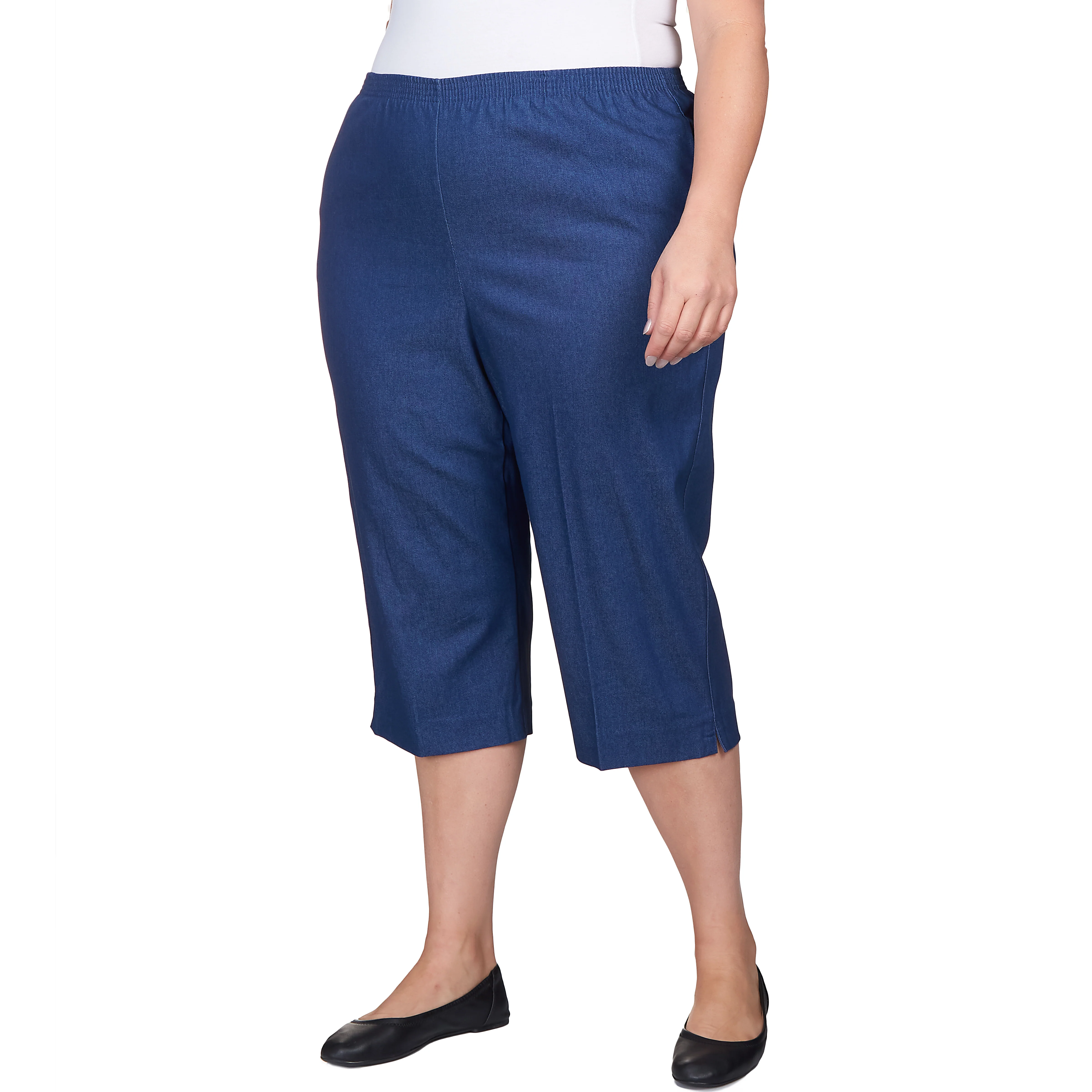 Alfred Dunner Women's Relaxed Fit Denim Capri - Plus - Image 9