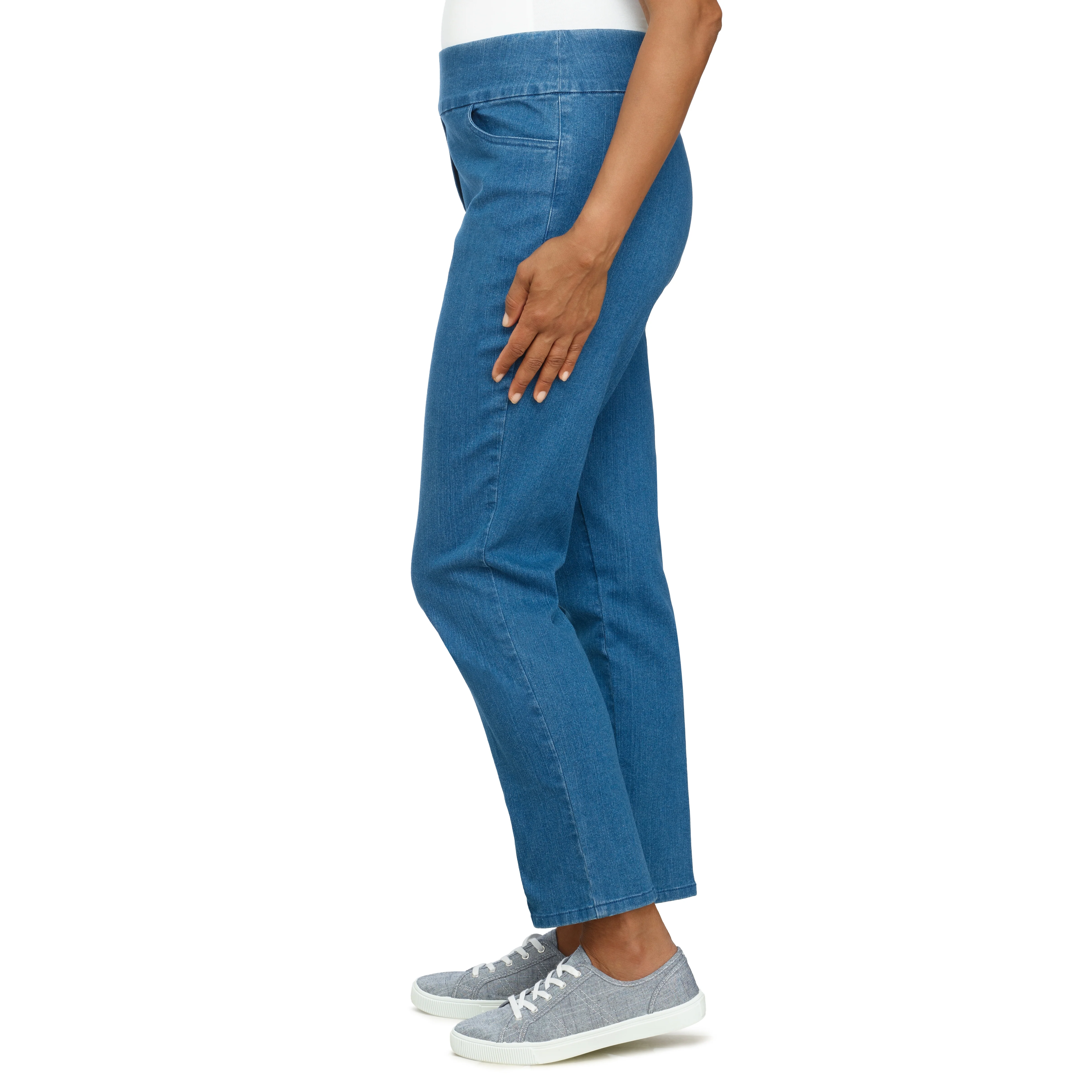 Alfred Dunner Women's Super Stretch Mid- Rise Average Length Pant- Petite - Image 15