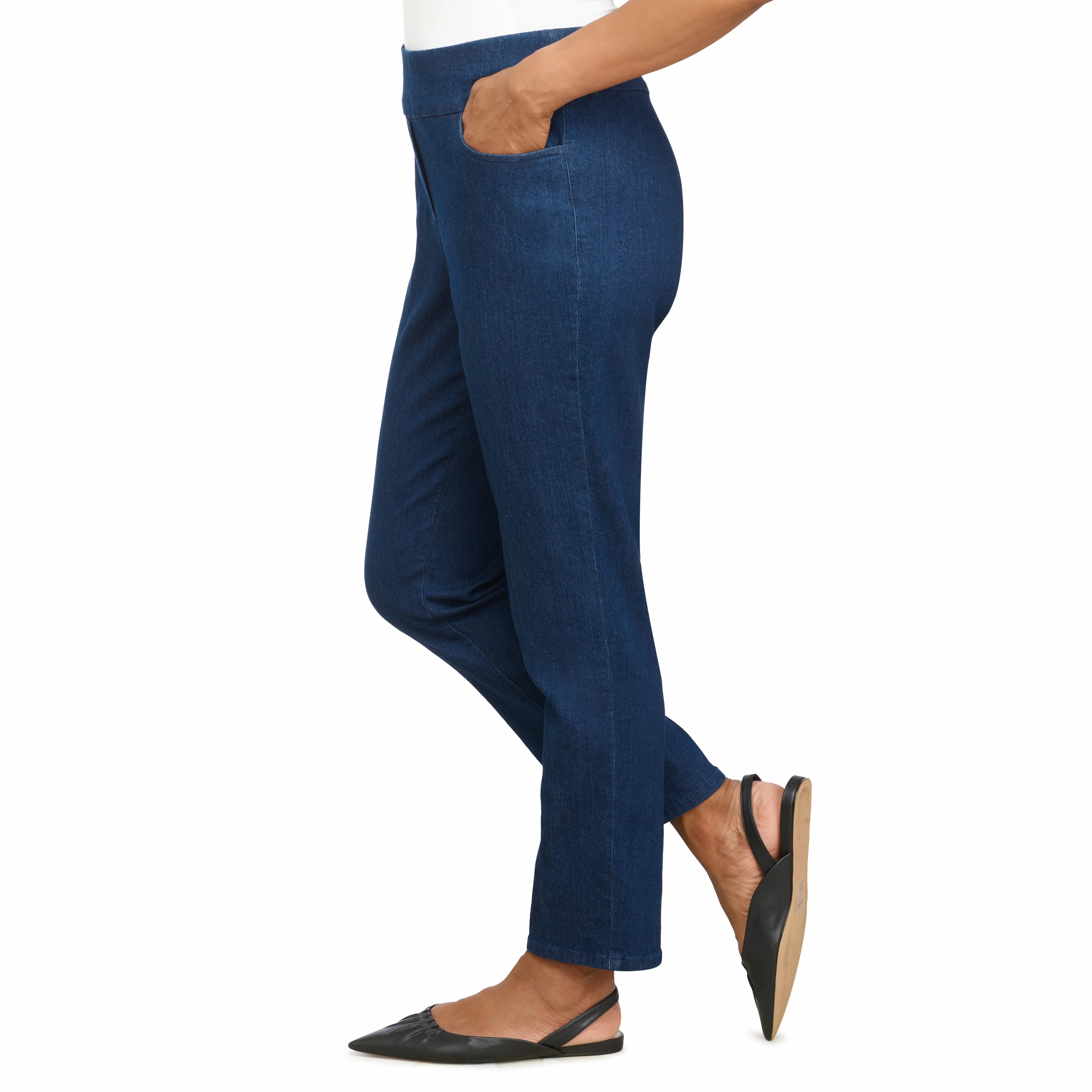 Alfred Dunner Women's Super Stretch Mid- Rise Average Length Pant- Petite - Image 4
