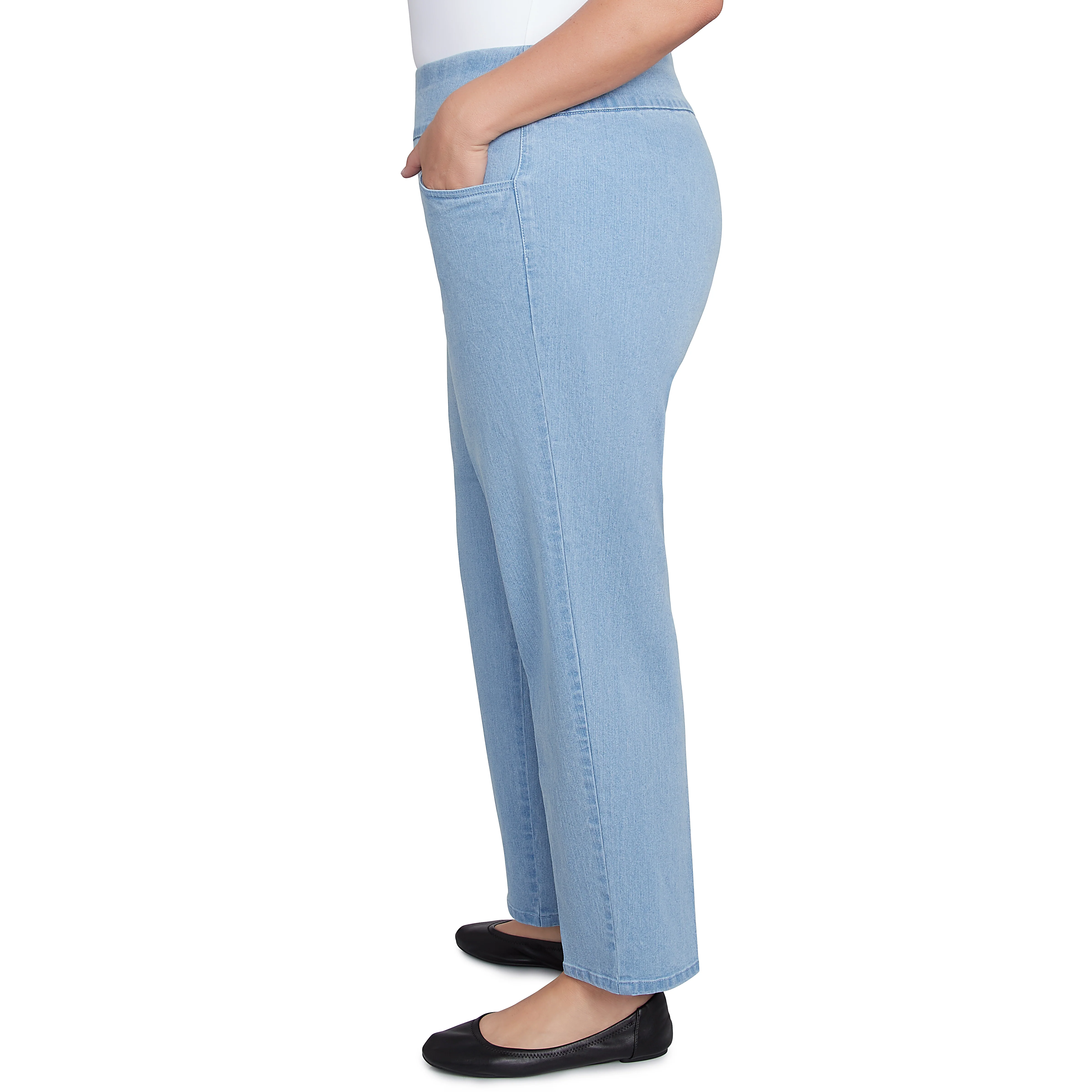 Alfred Dunner Women's Super Stretch Mid- Rise Average Length Pant - Plus - Image 10