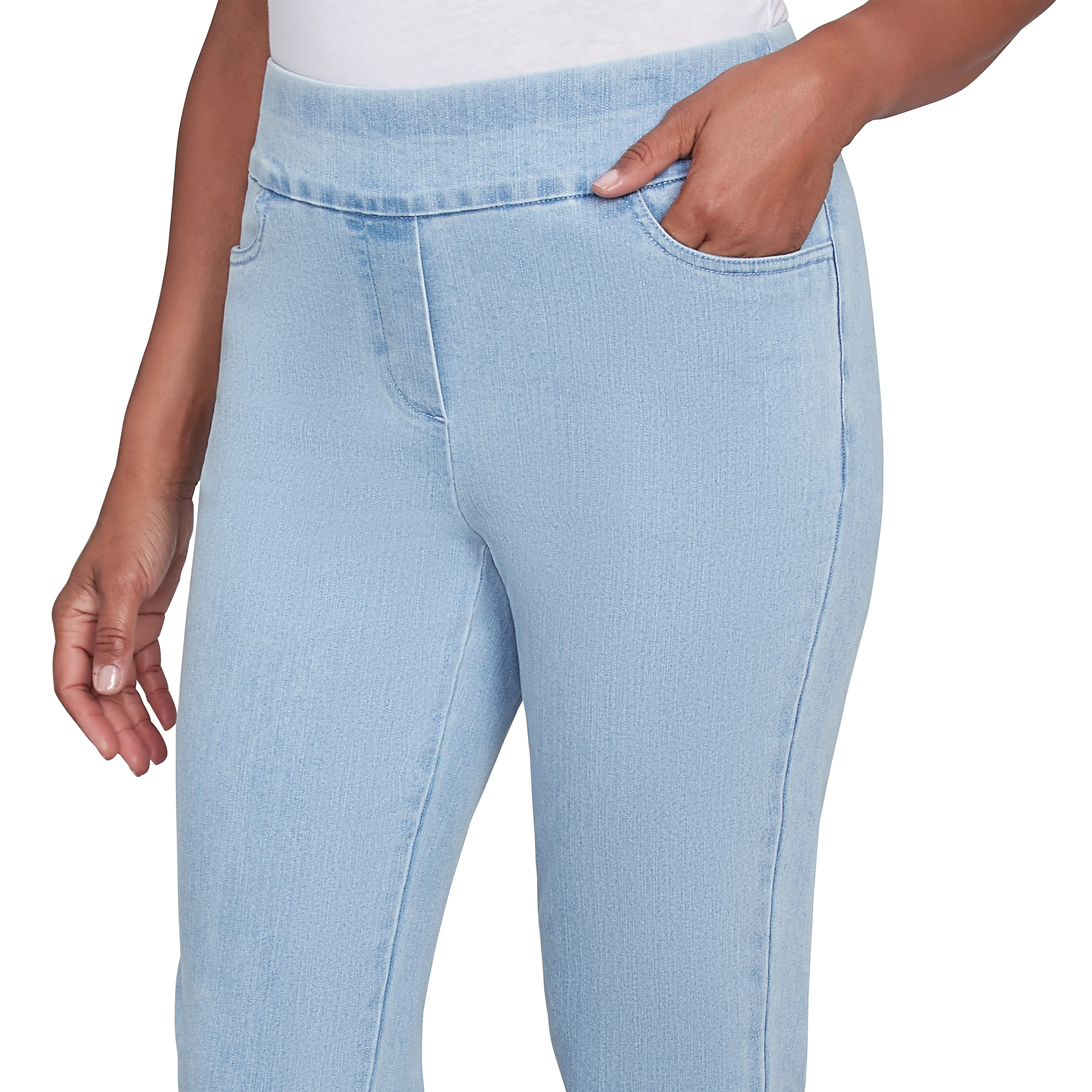 Alfred Dunner Women's Super Stretch Mid- Rise Short Length Pant- Petite - Image 10
