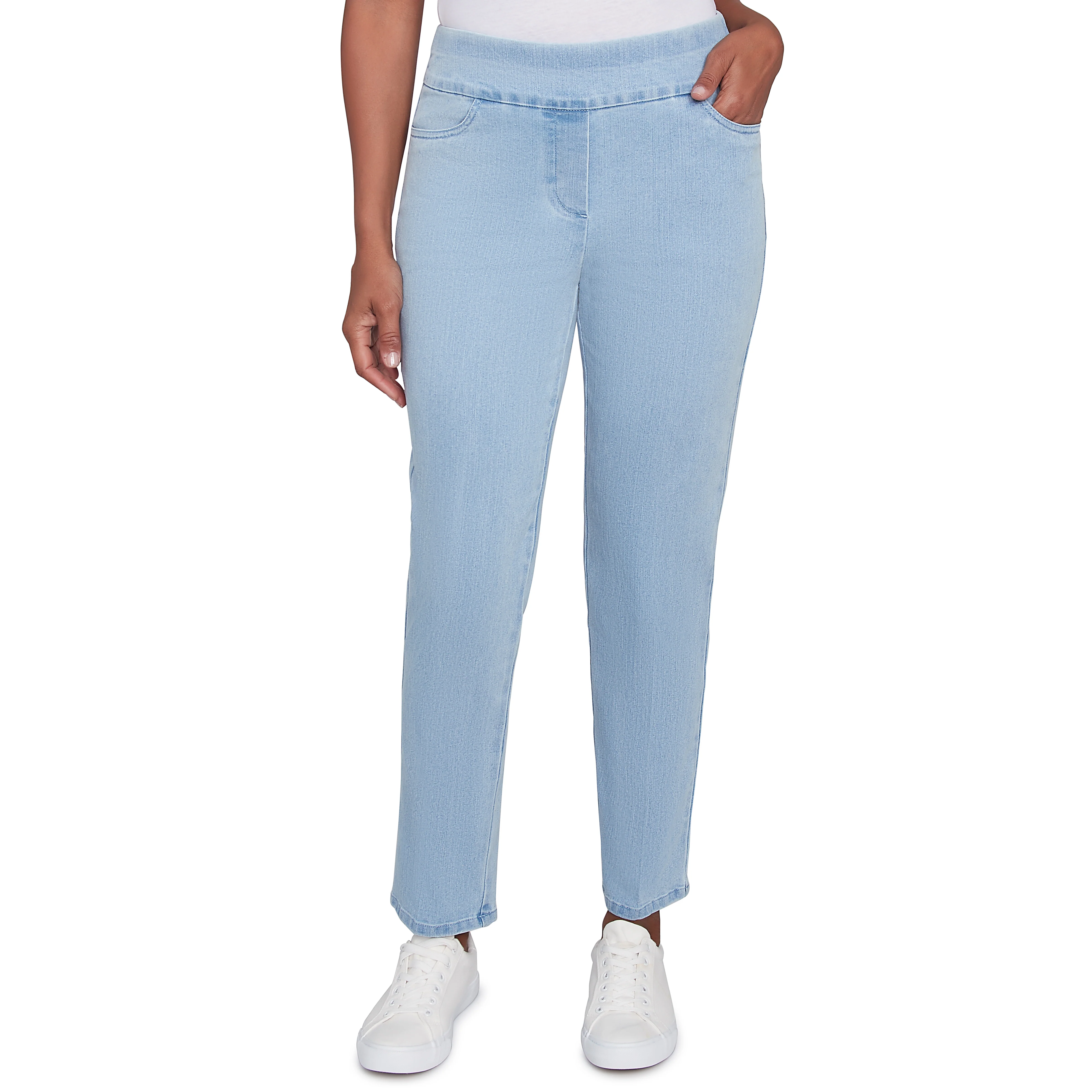 Alfred Dunner Women's Super Stretch Mid- Rise Short Length Pant- Petite - Image 6