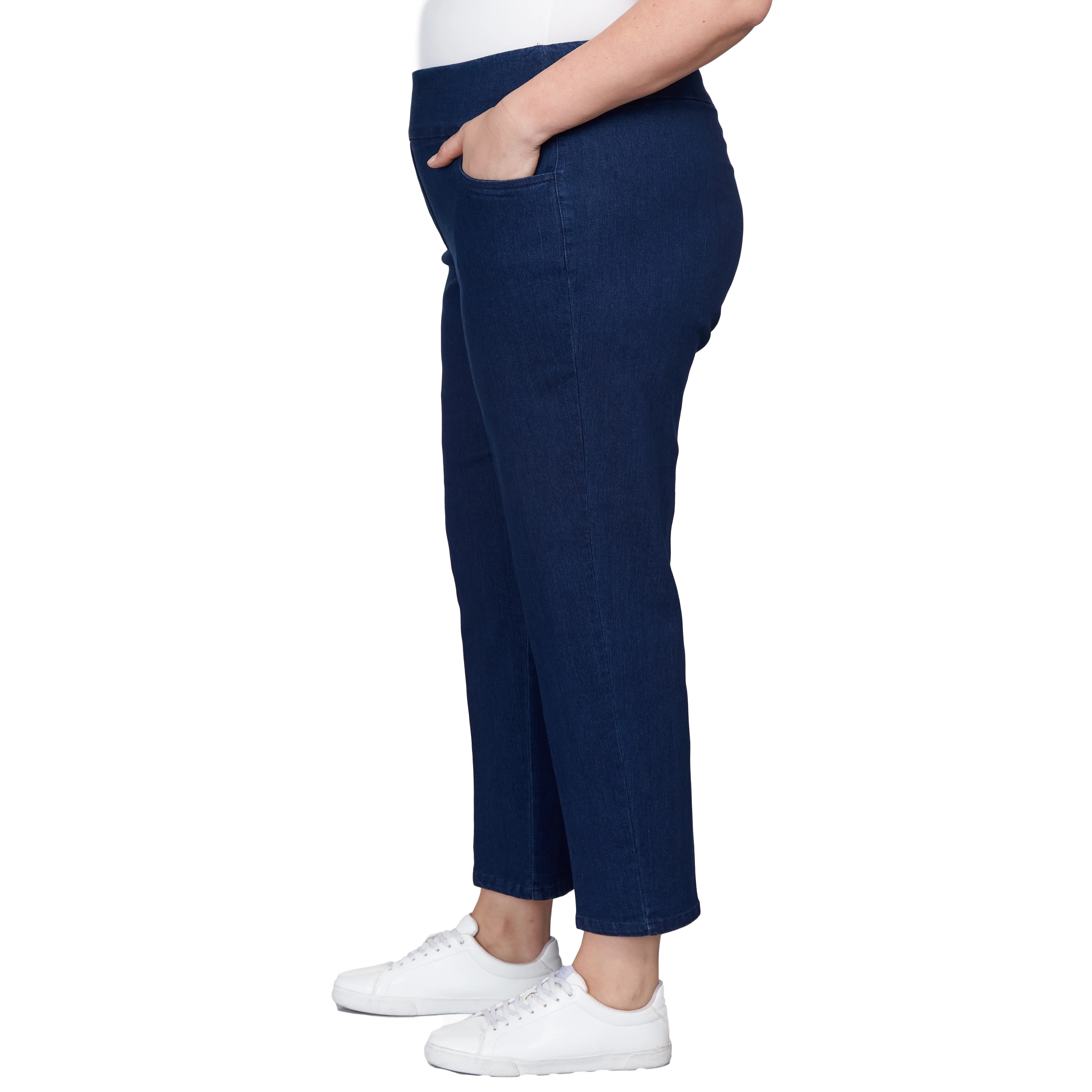 Alfred Dunner Women's Super Stretch Mid- Rise Short Length Pant - Plus - Image 4