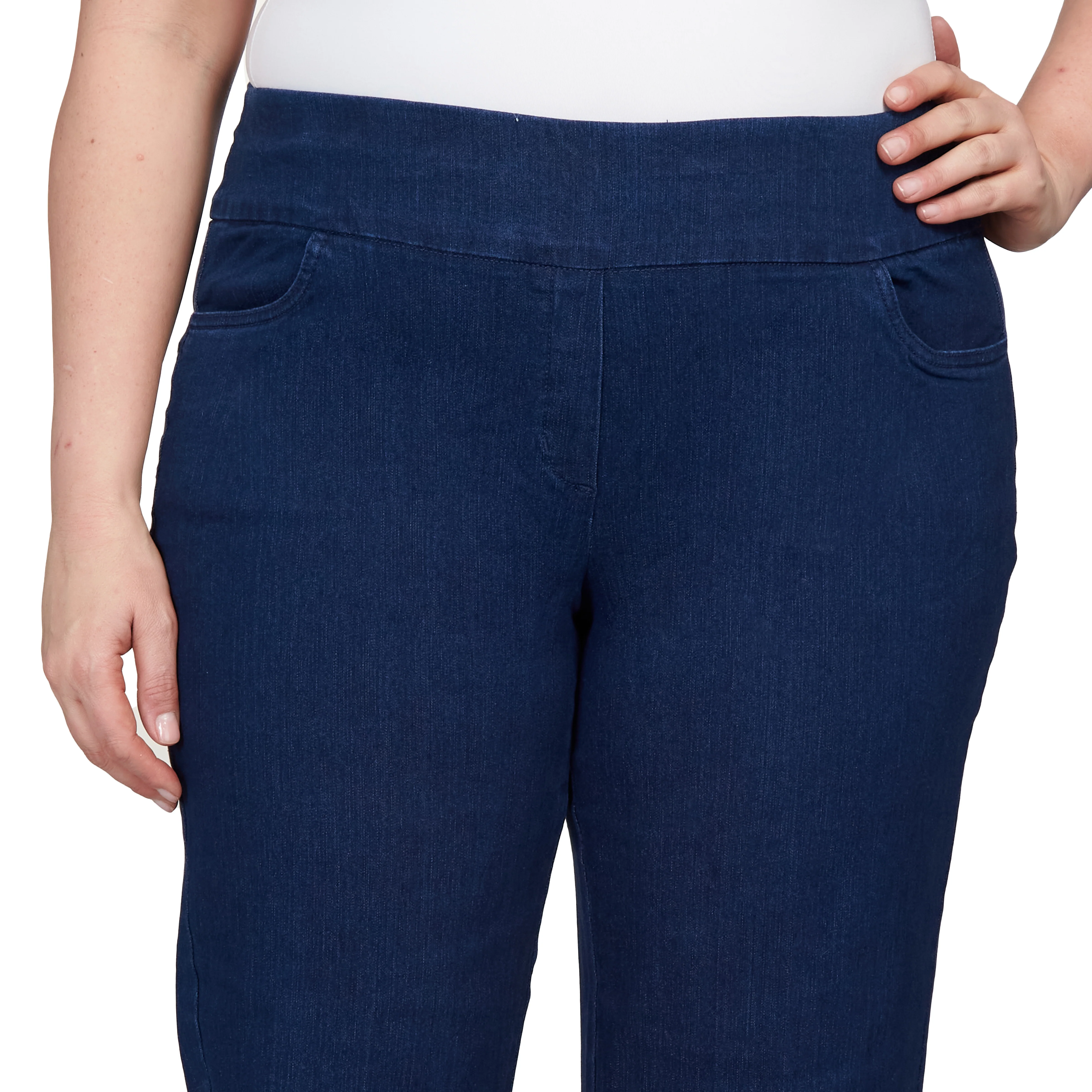 Alfred Dunner Women's Super Stretch Mid- Rise Short Length Pant - Plus - Image 5