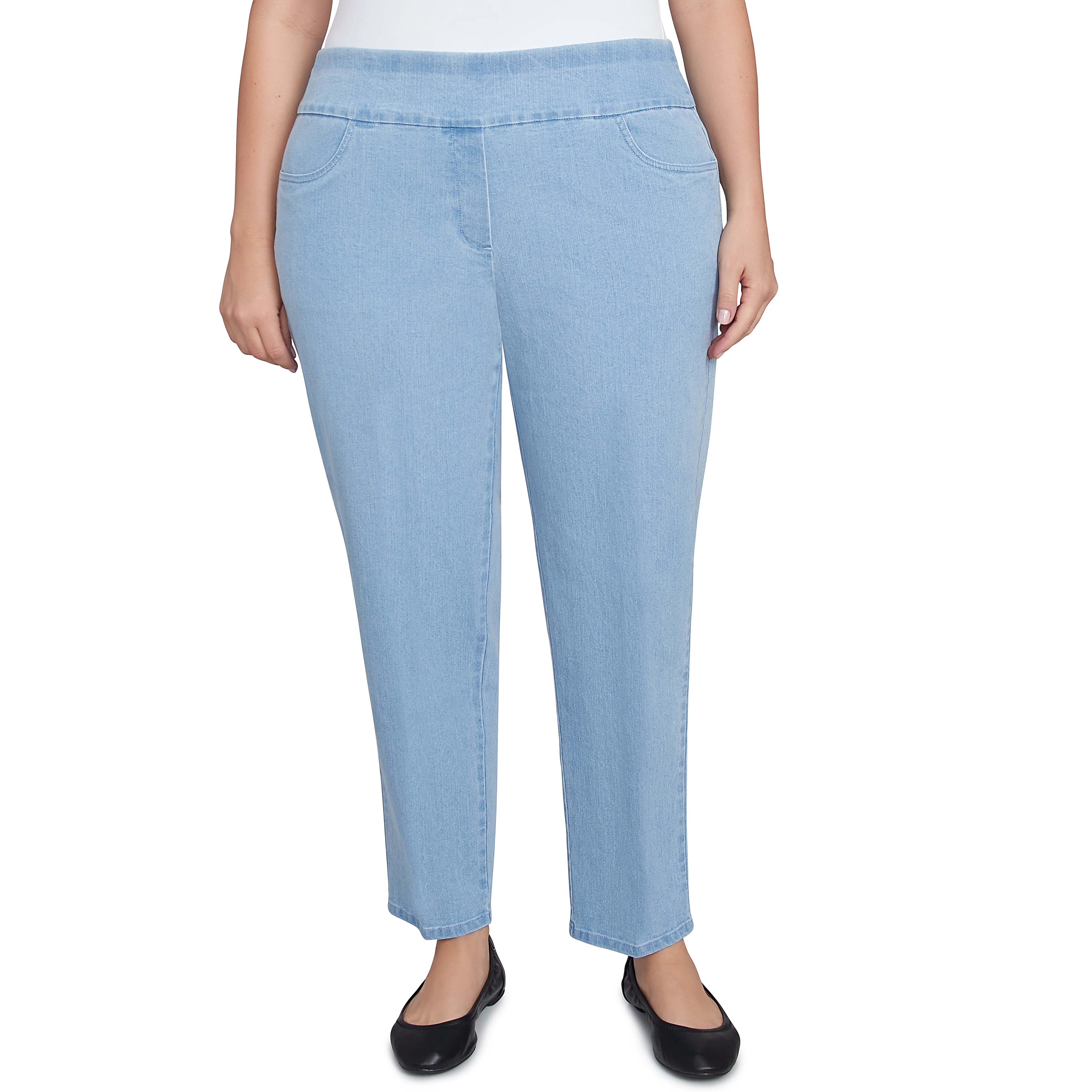 Alfred Dunner Women's Super Stretch Mid- Rise Short Length Pant - Plus - Image 7