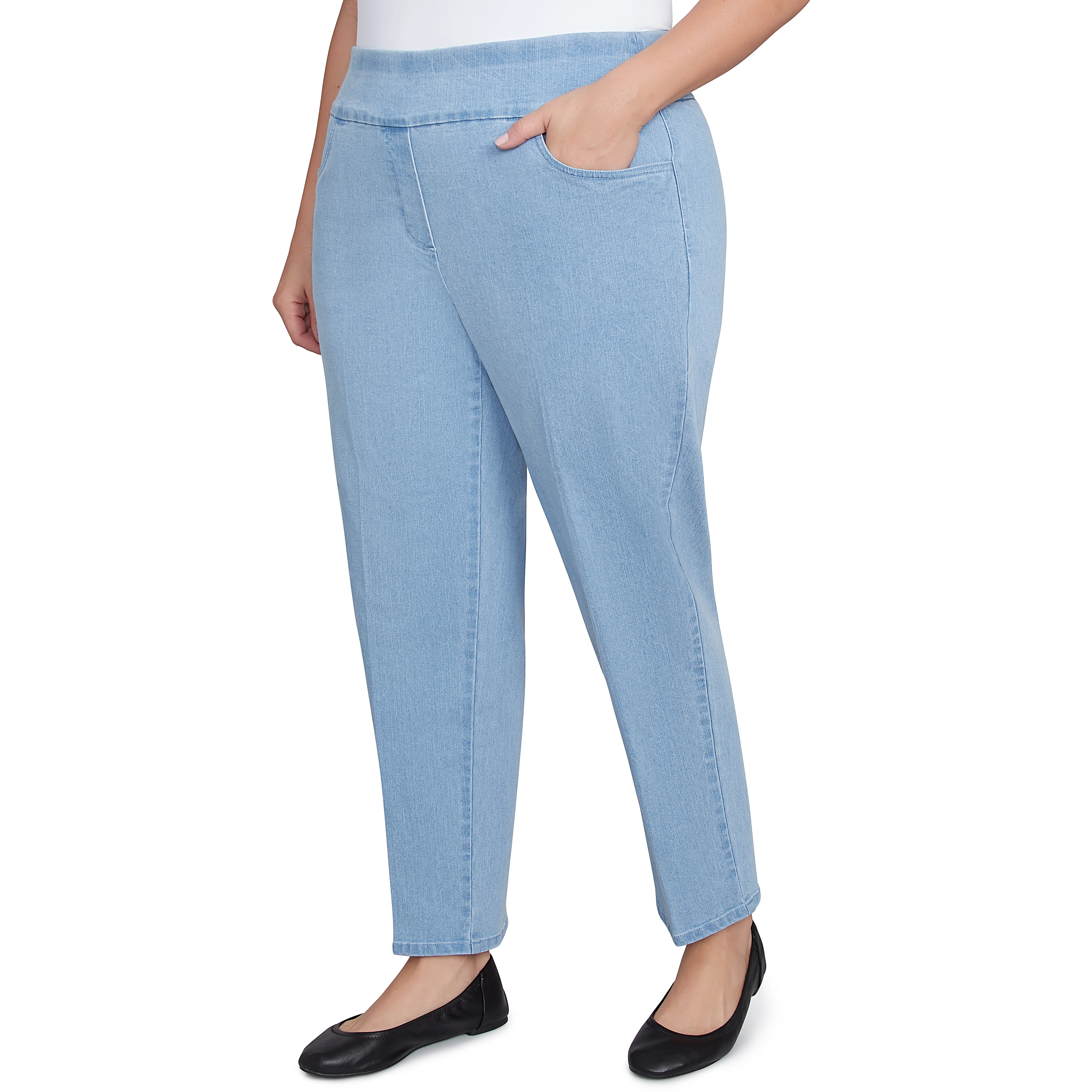 Alfred Dunner Women's Super Stretch Mid- Rise Short Length Pant - Plus - Image 9