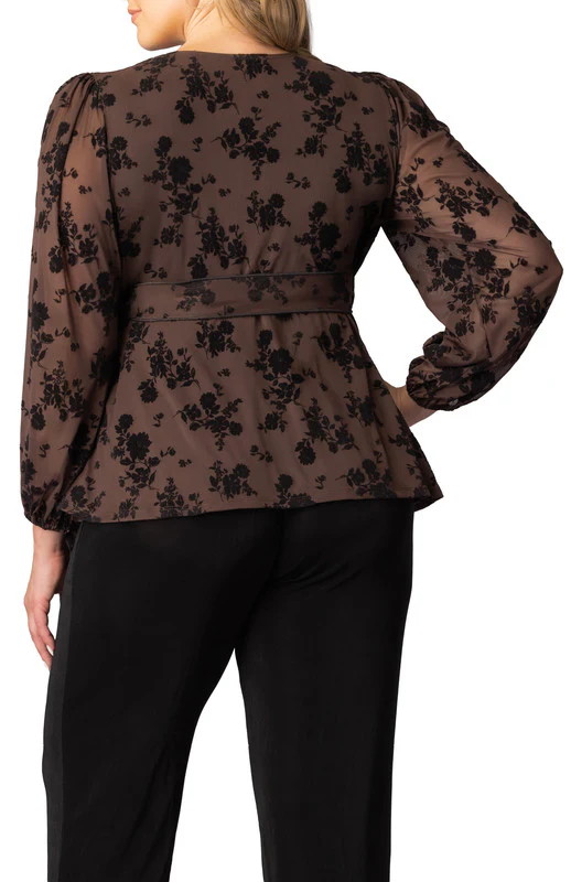 Alissa Long Sleeve Wrap Top - Plus - Image 2